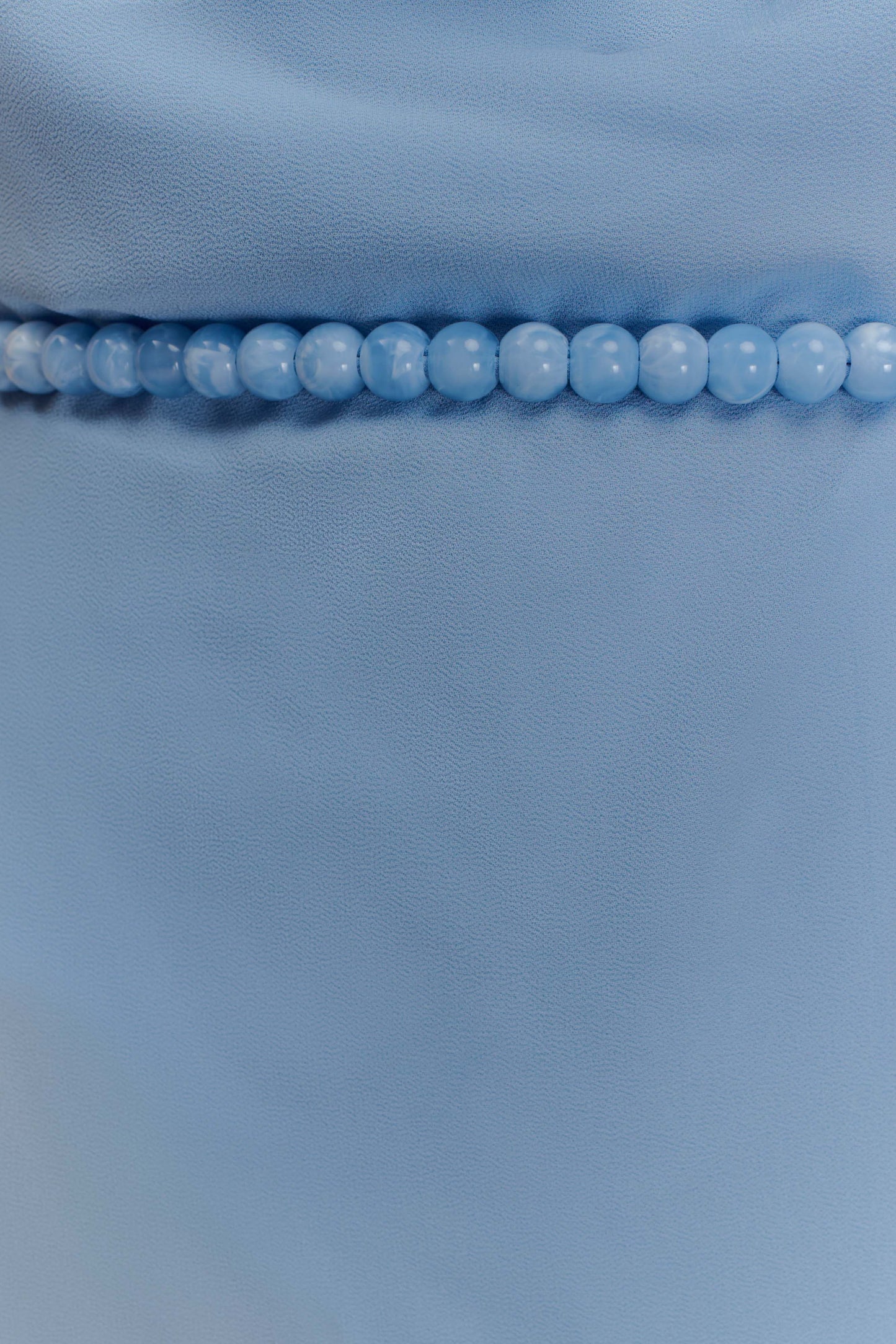 Elaine Chiffon Beaded Maxi Dress - Sky Blue