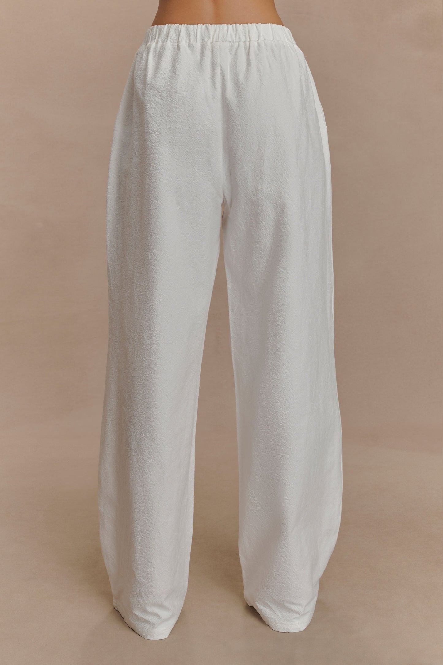 Janayia Cotton Wide Leg Pants - White