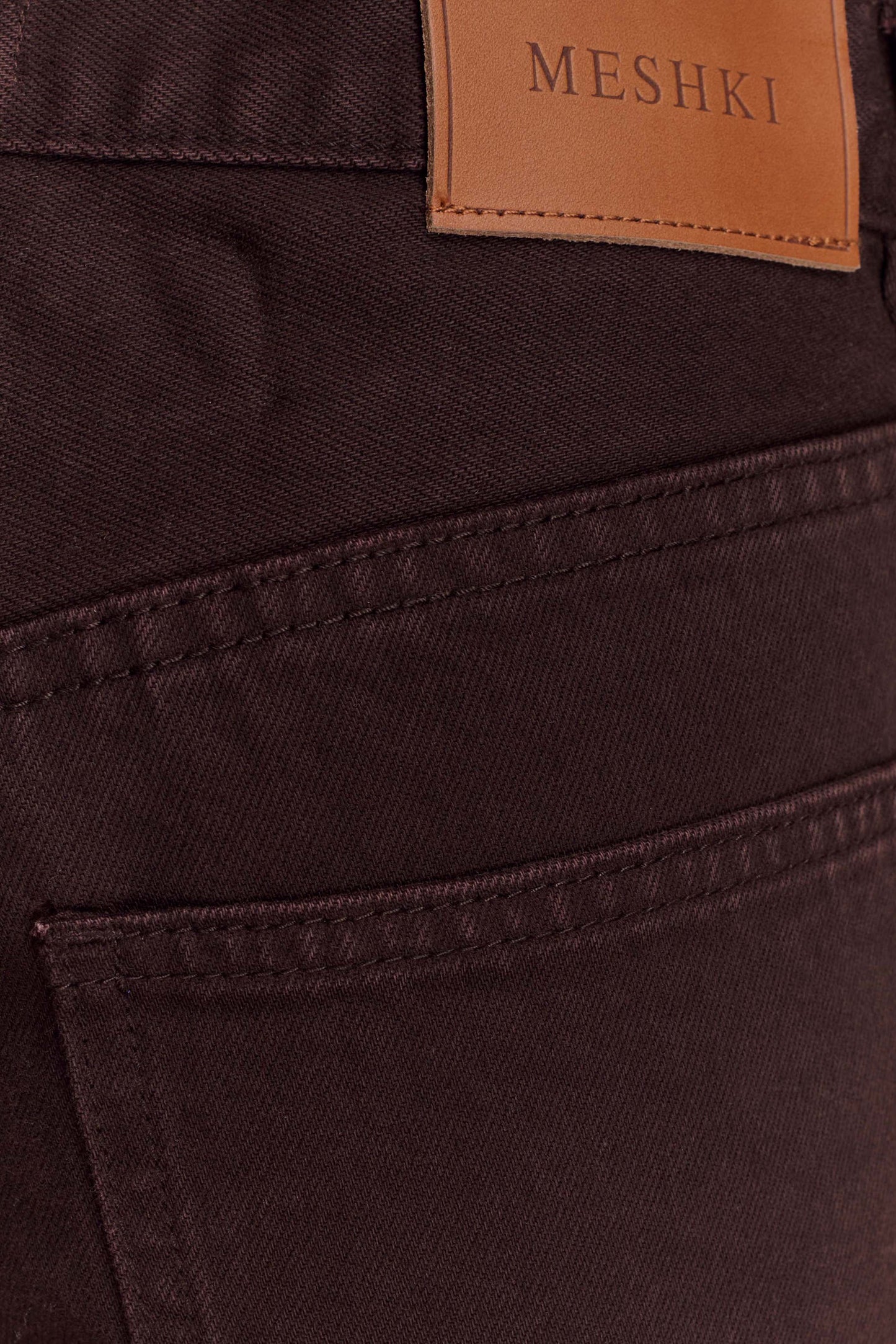 Mannon Mid Rise Denim Jeans - Chocolate