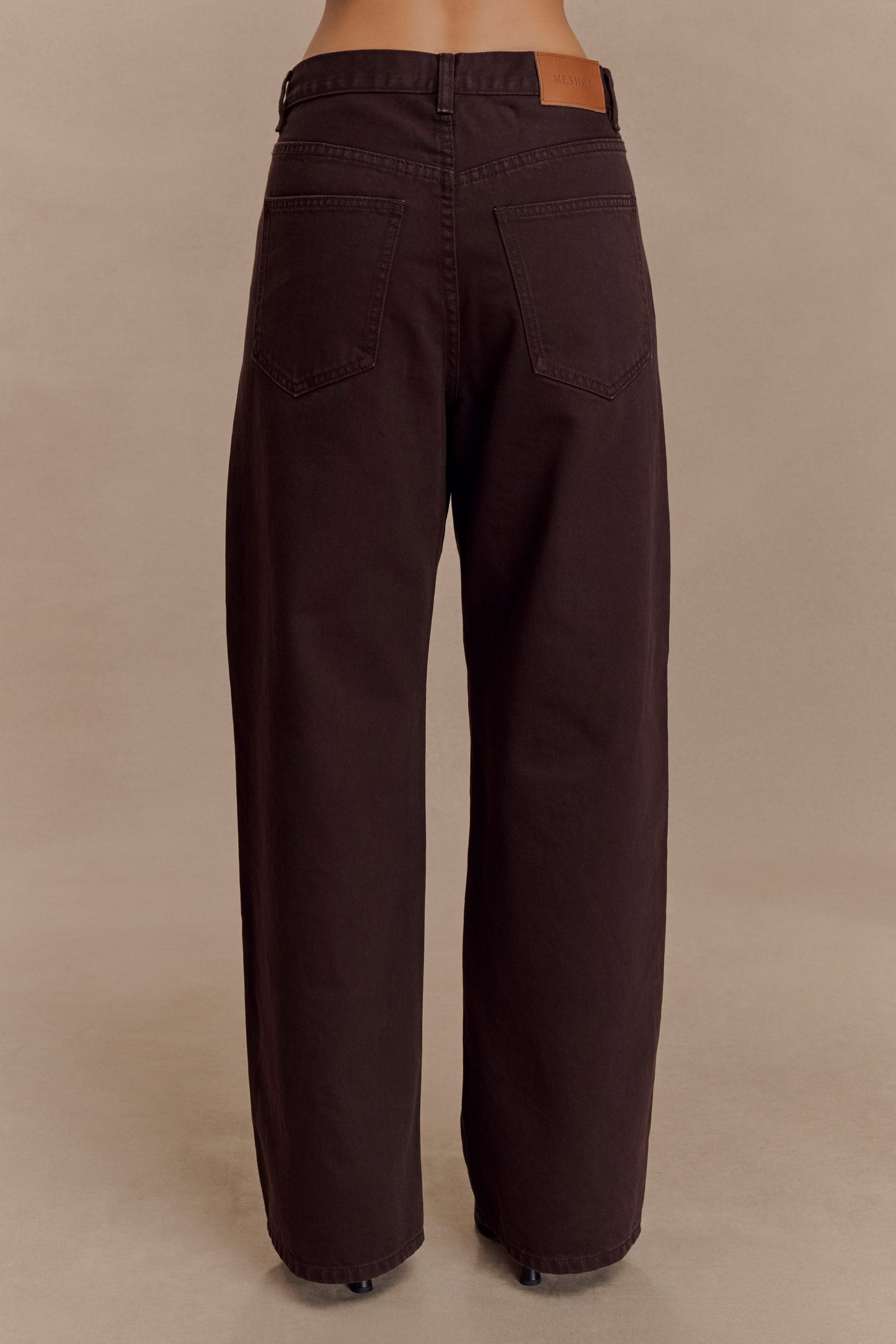 Mannon Mid Rise Denim Jeans - Chocolate