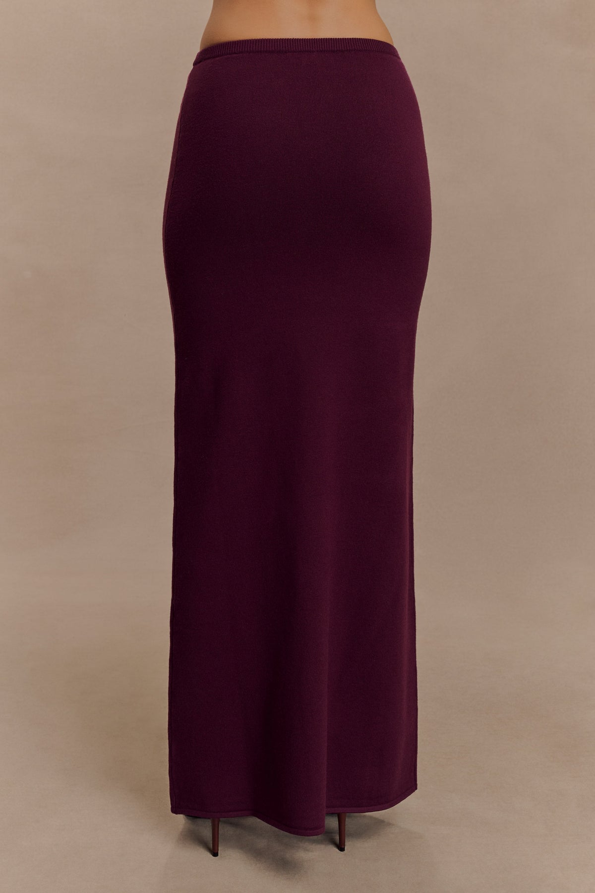 Miles Knit Maxi Skirt - Plum
