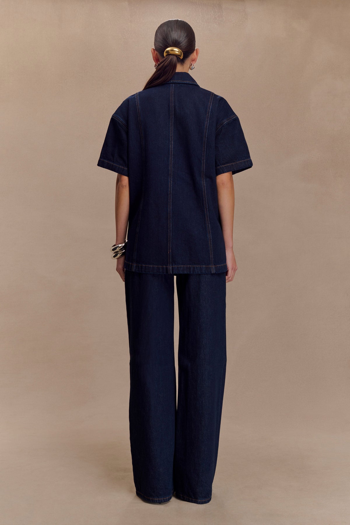Maya Oversized Denim Shirt - Indigo Blue