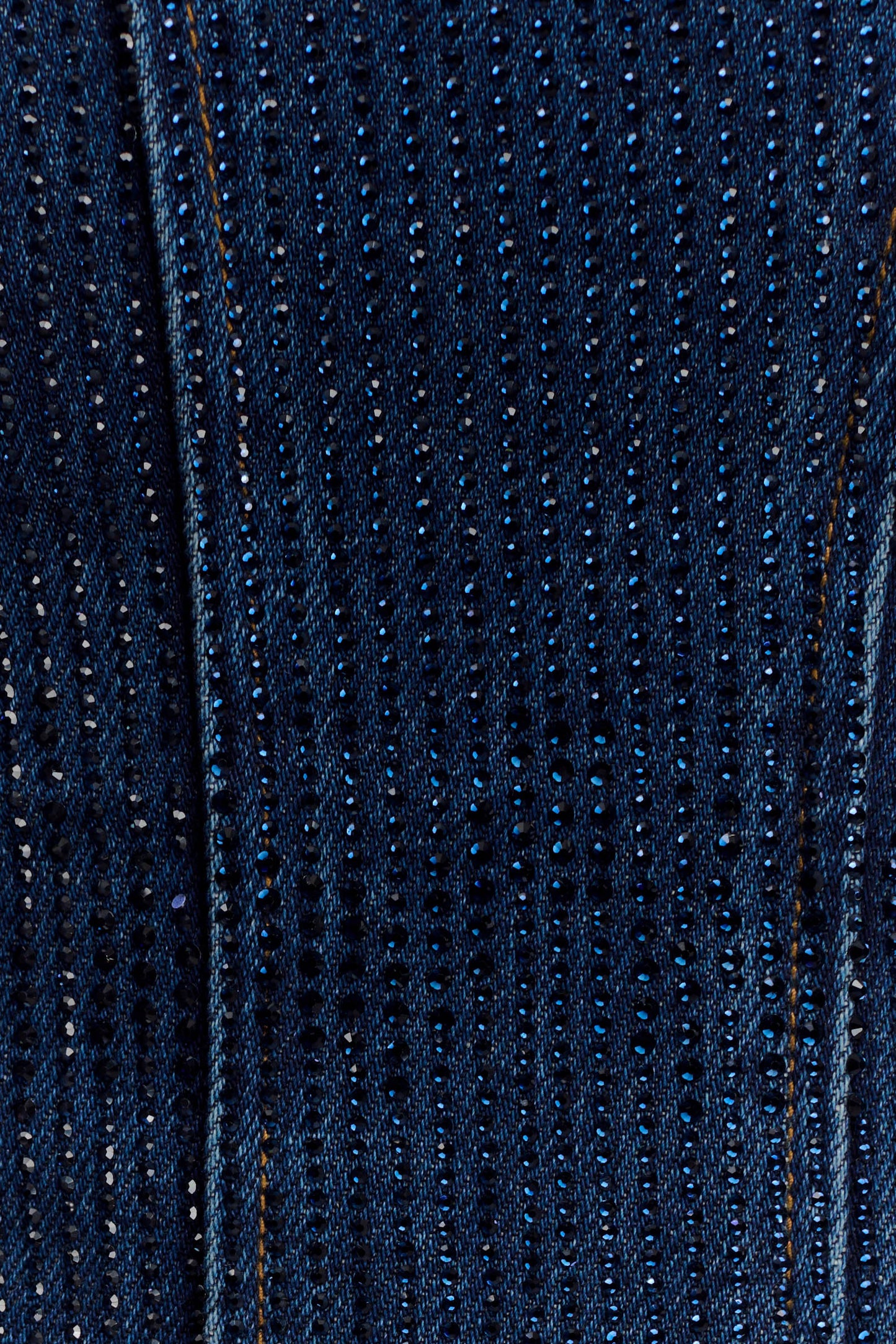 Monte Strapless Diamante Denim Corset - Midnight Blue