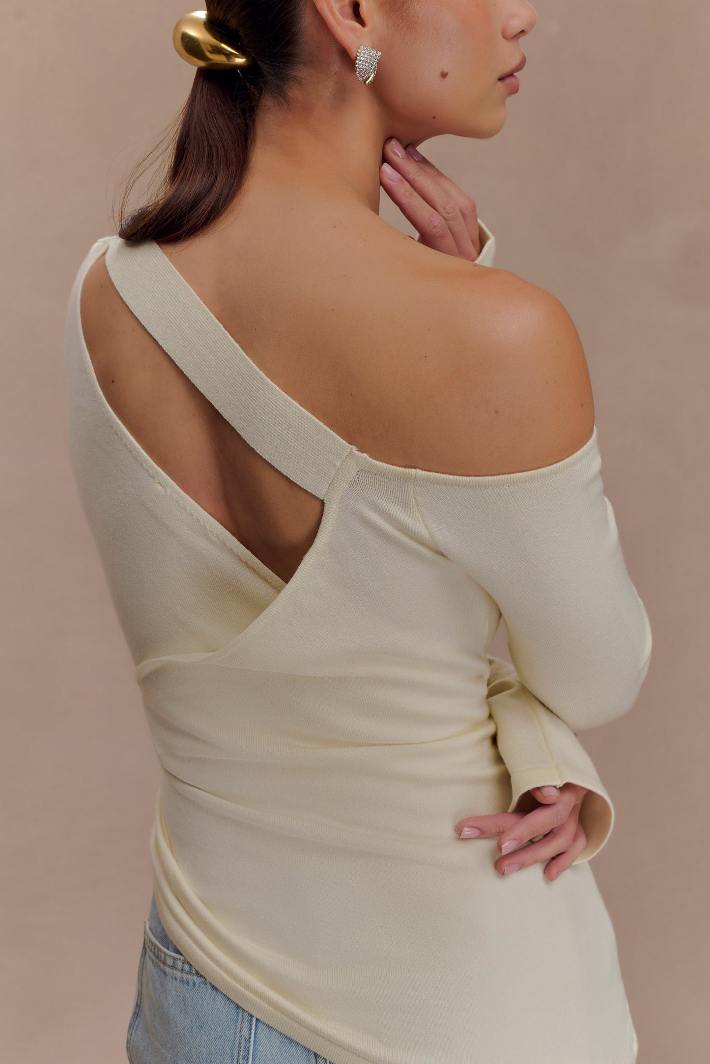 Miles Off Shoulder Knit Top - Ivory