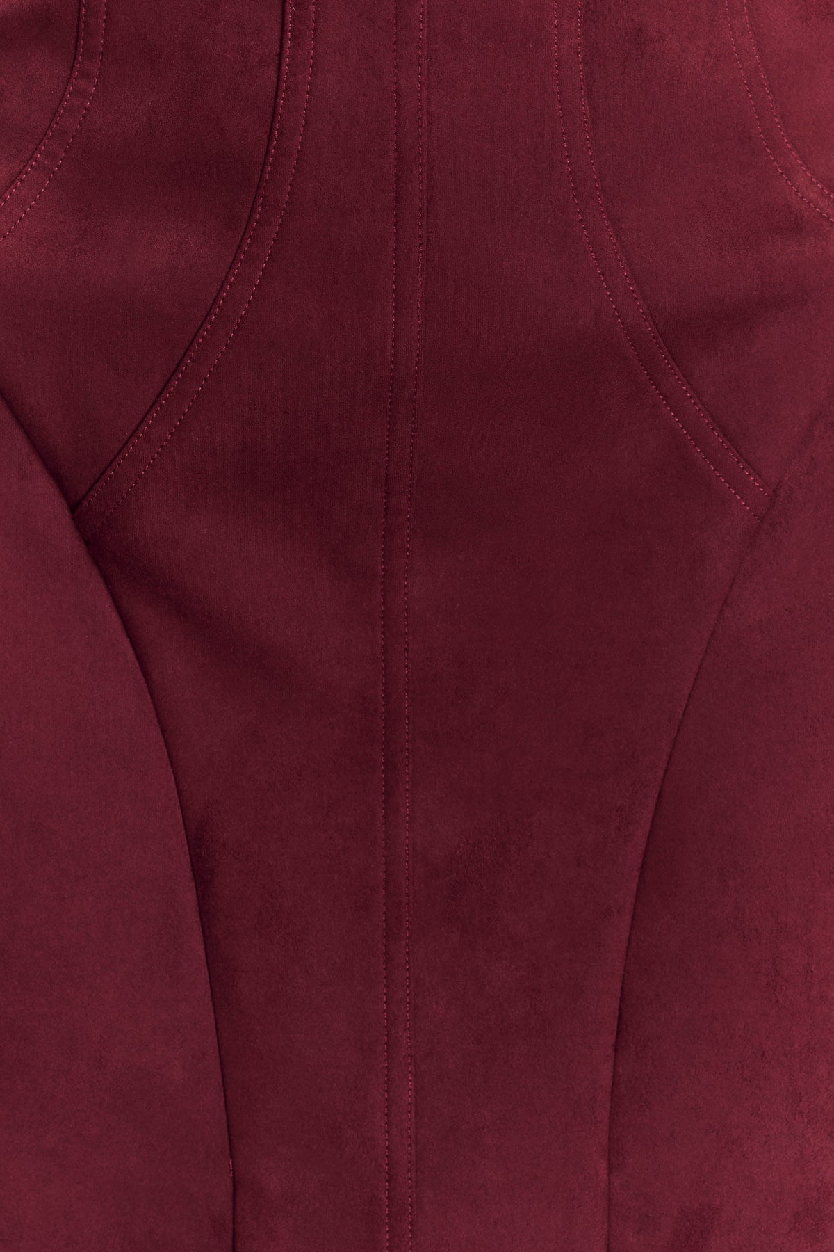 Andy Faux Suede Mini Dress - Wine
