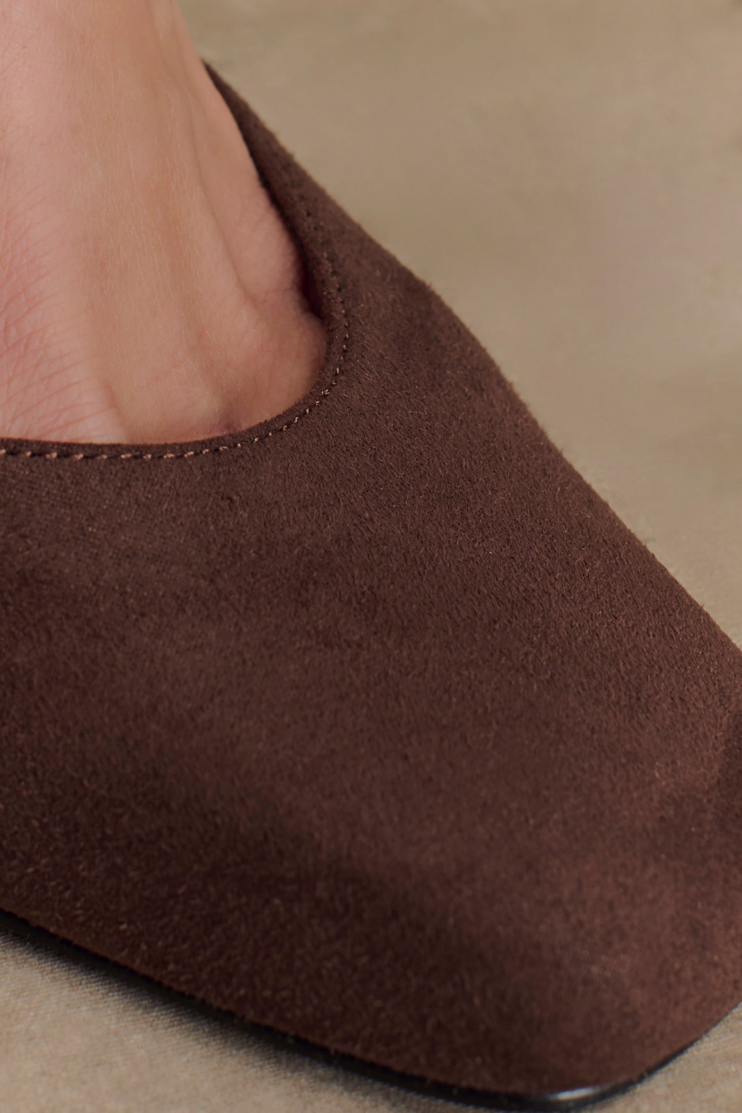 Kaleen Faux Suede Wedge Heel - Chocolate