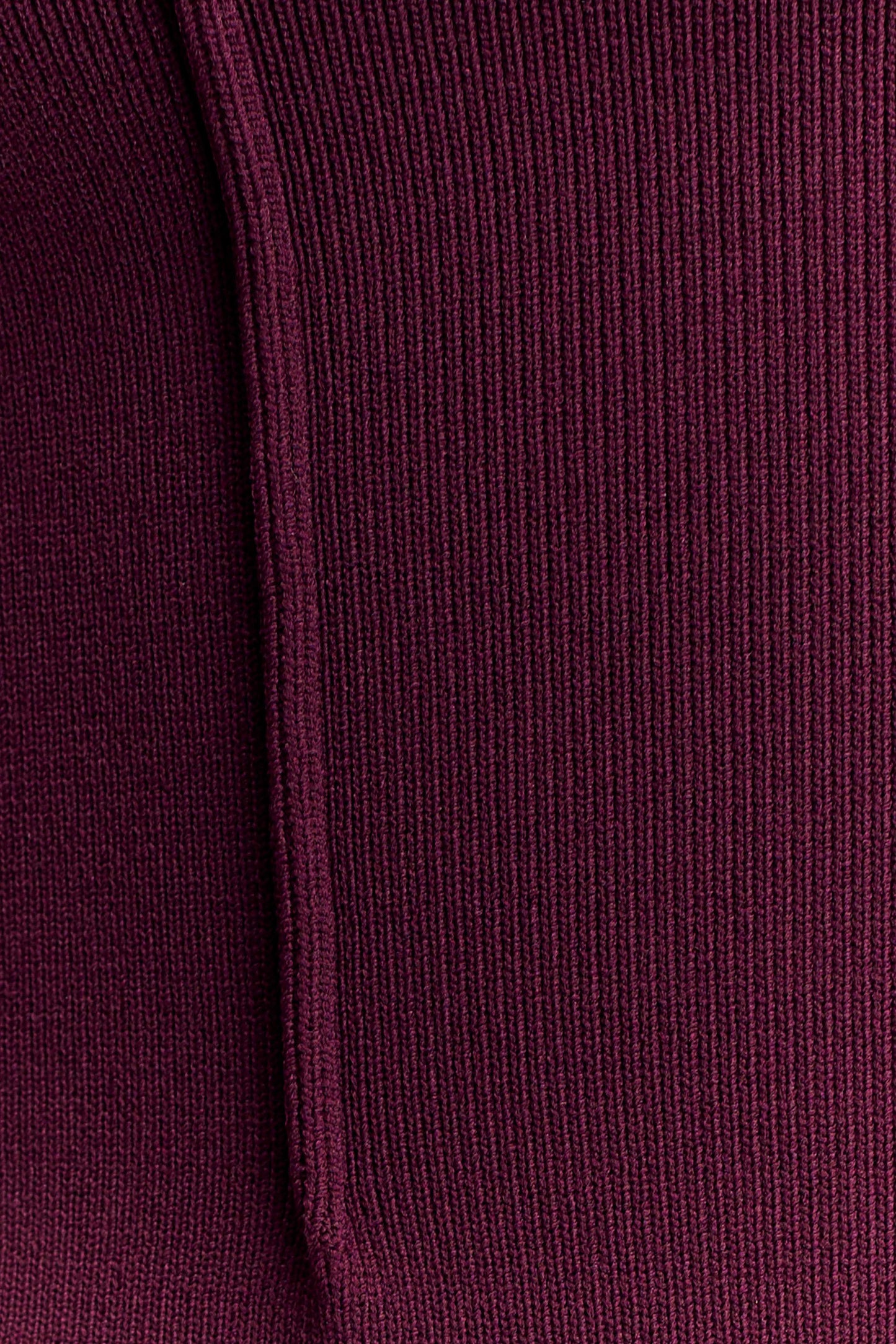 Romaine High Neck Bandage Knit Top - Wine