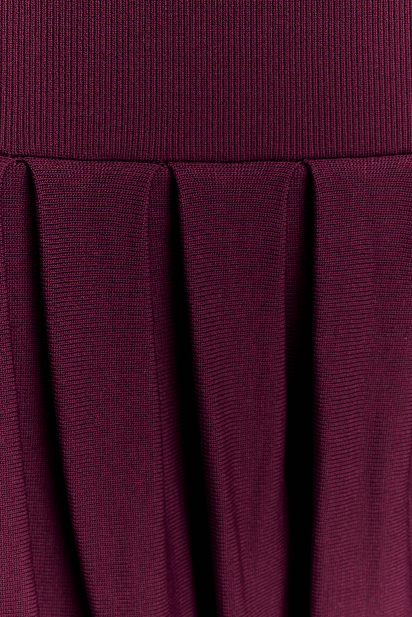 Romaine Bandage Knit Midi Skirt - Wine