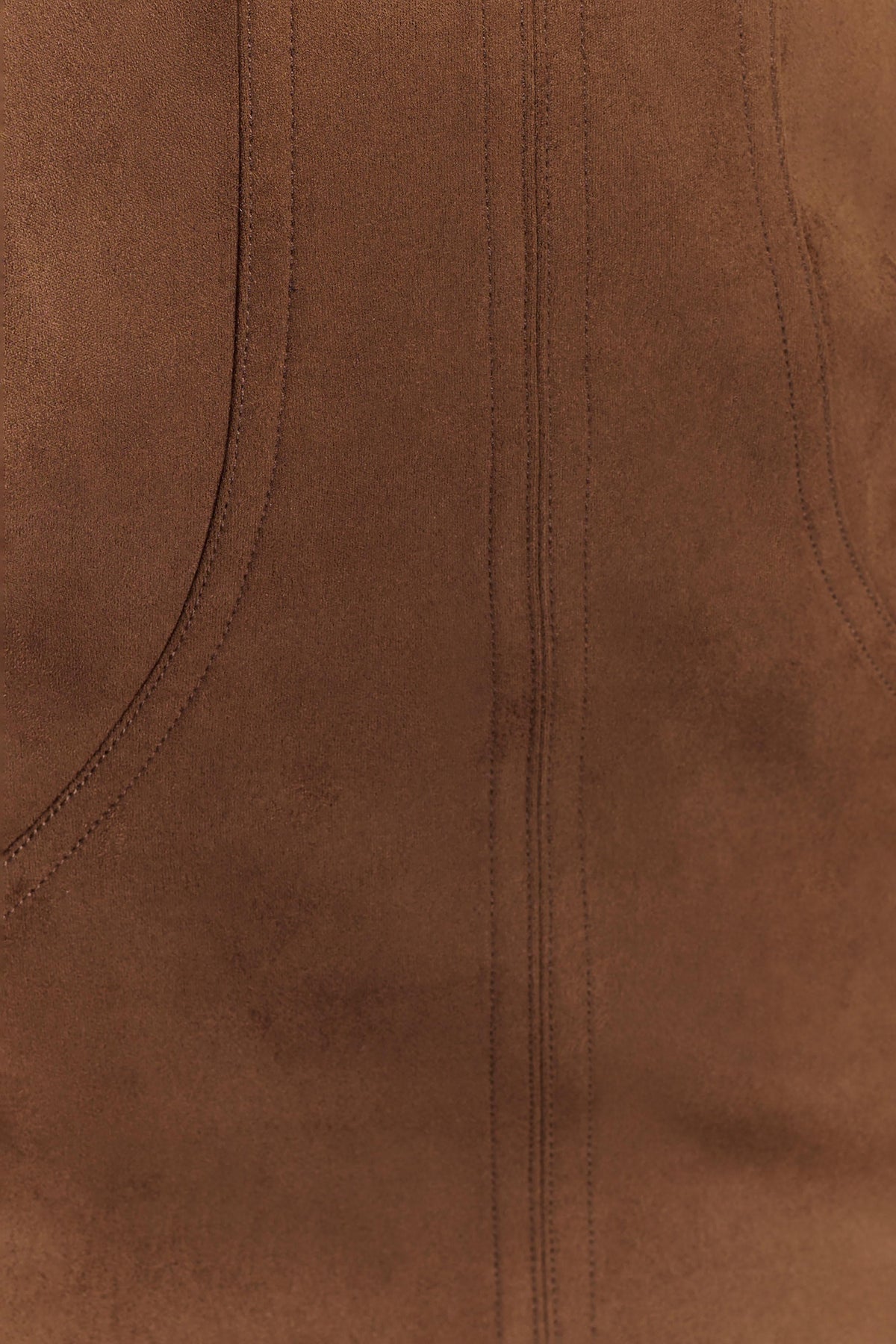 Liam Faux Suede Maxi Dress - Dark Chocolate