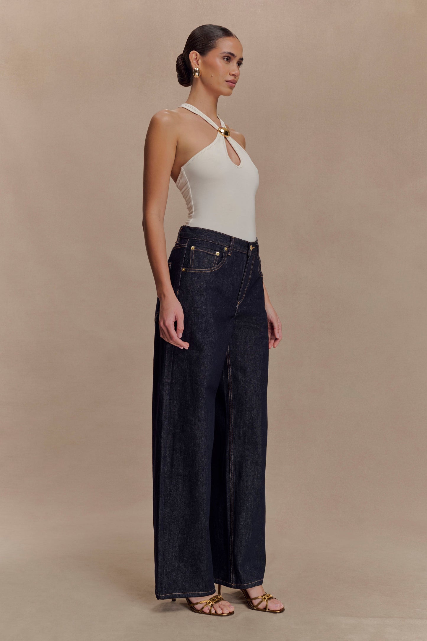 Ramona Modal Tank Top With Hardware - Ivory