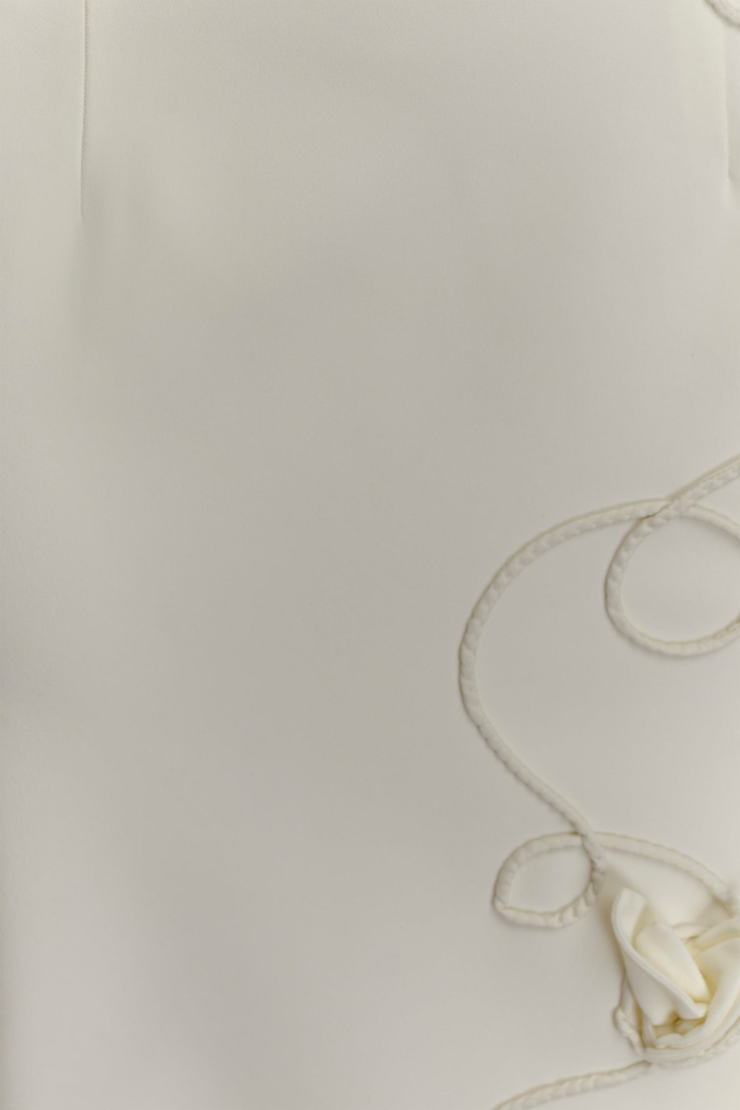 Virginia Suiting Embroidered Midi Dress - White