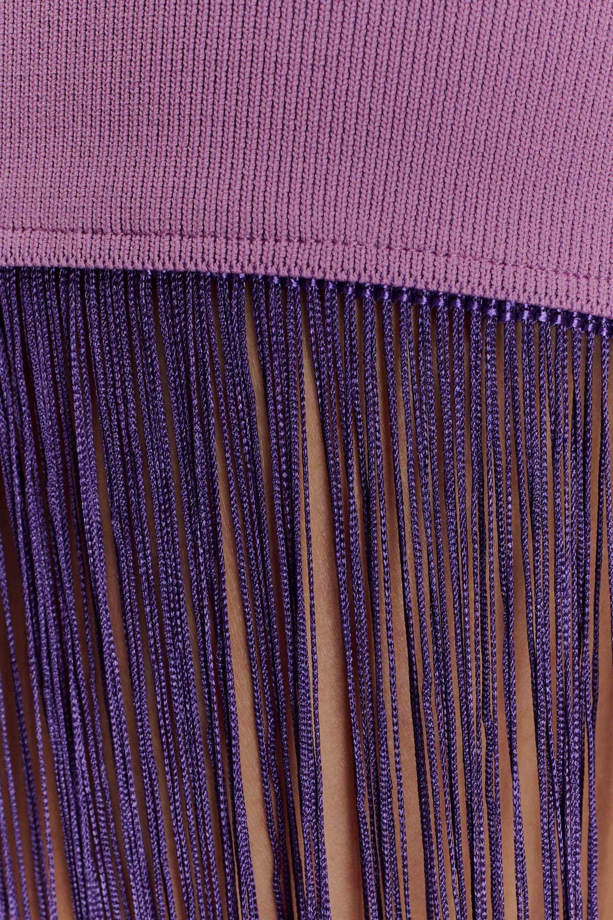 Koah Fringe Bandage Knit Maxi Dress - Purple