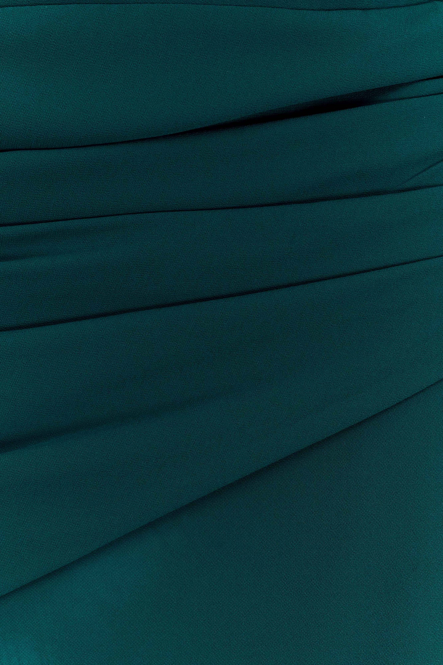 Giulia Chiffon Draped Mini Dress - Dark Emerald
