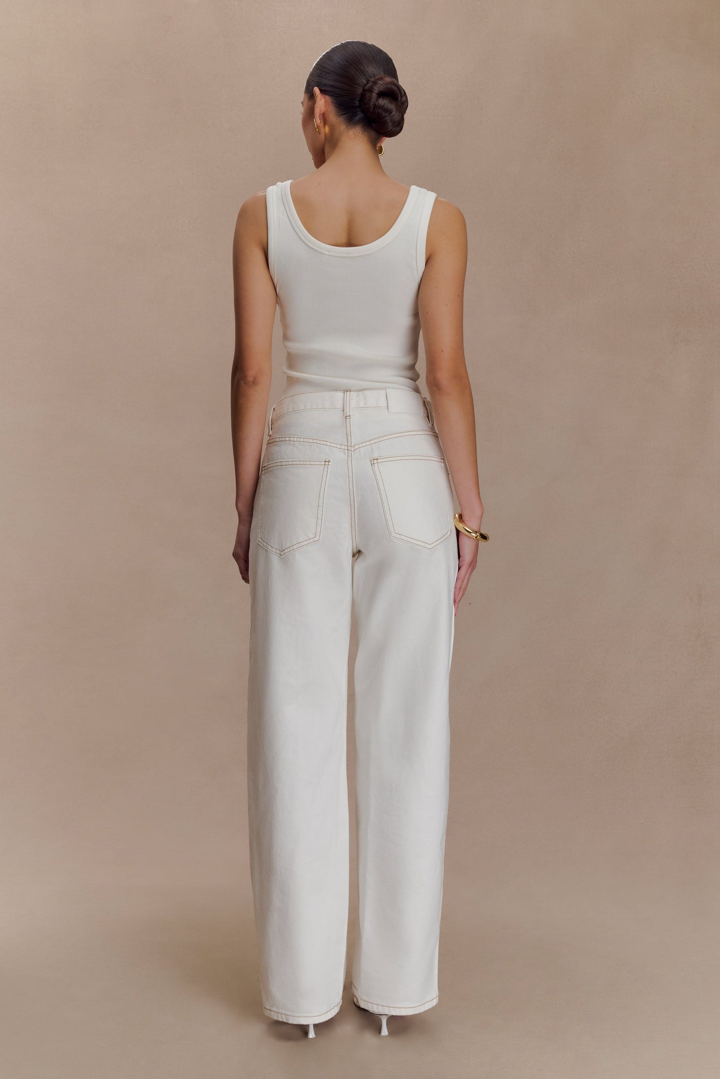 Maeva Scoop Tank Top - Ivory