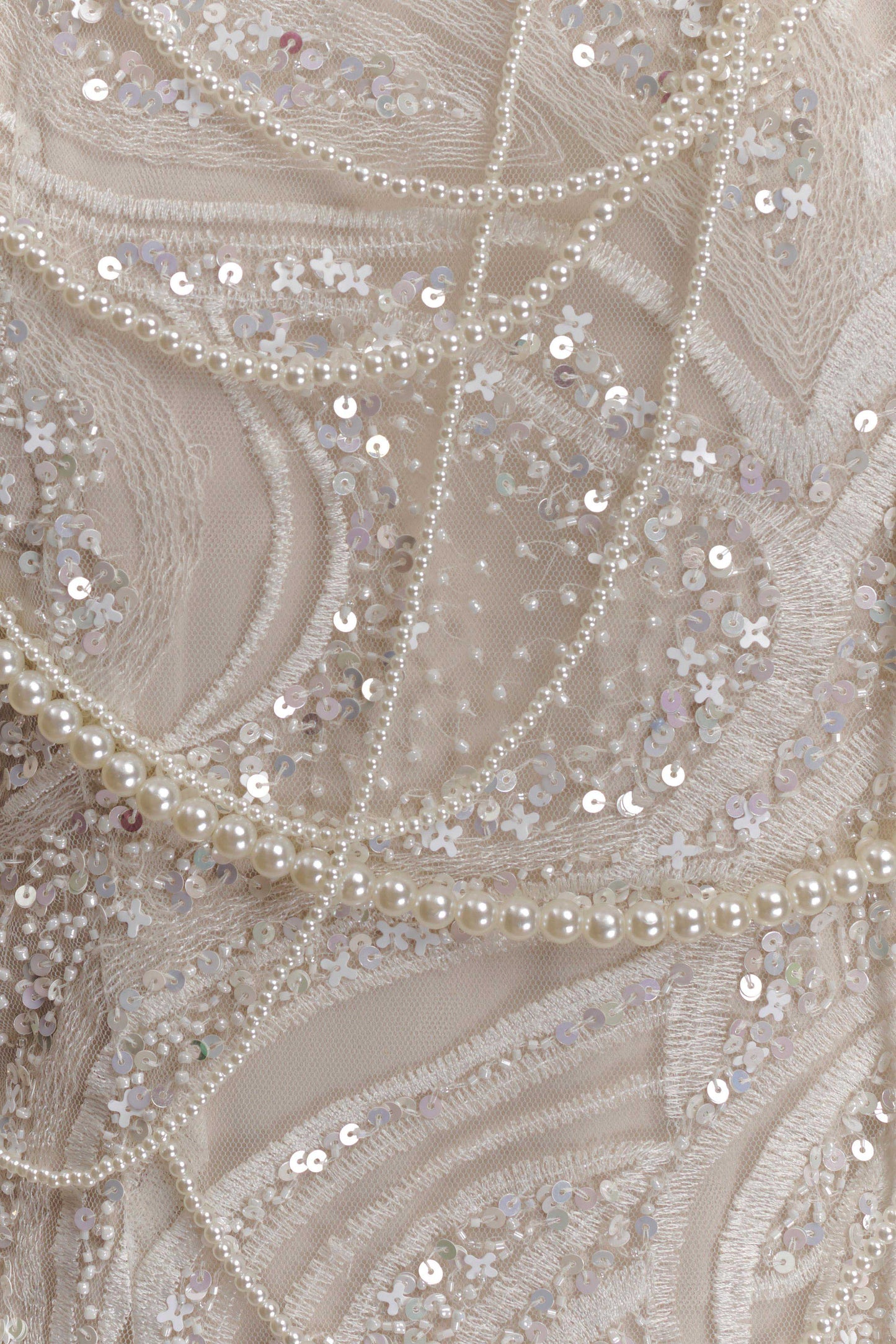 Adora Pearl Halter Mini Dress - White