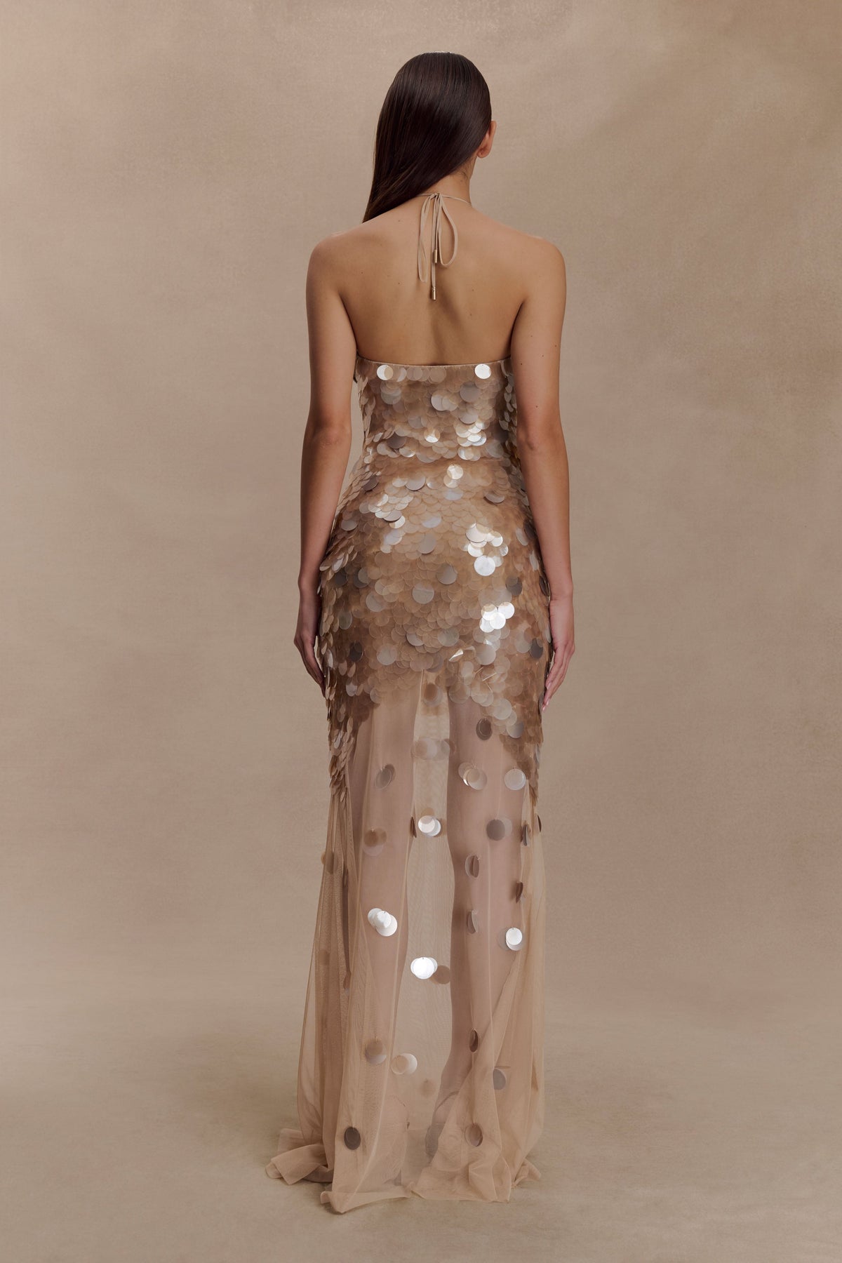 Jenny Hand Embellished Maxi Dress - Gold