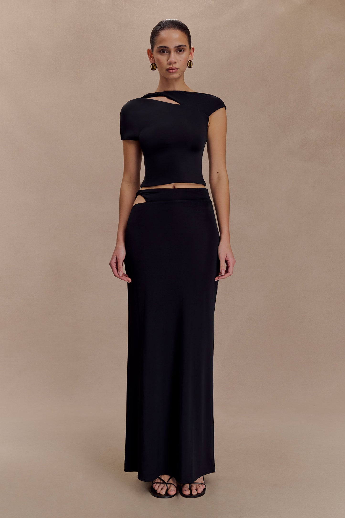 Haven Slinky Twist Top - Black