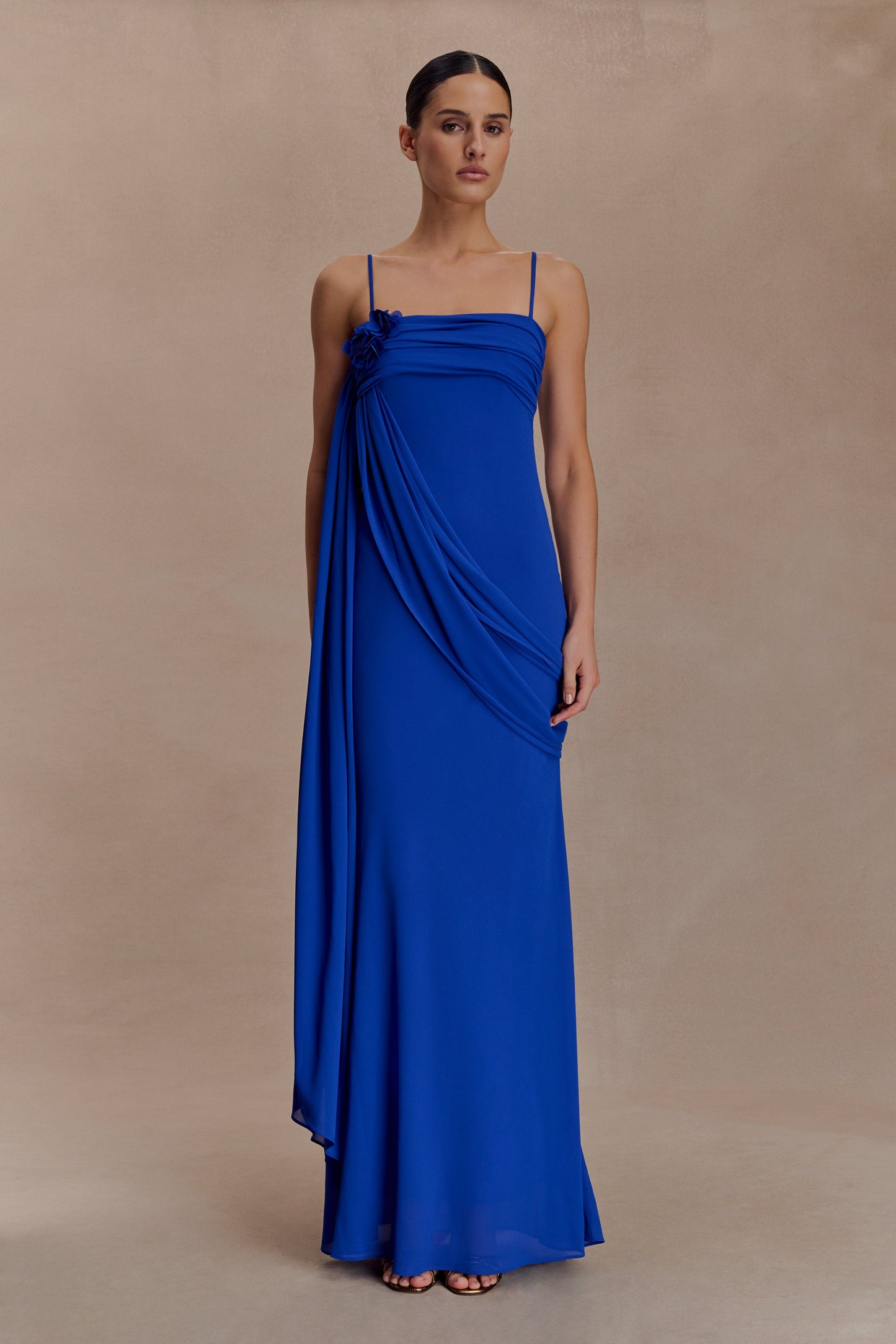 Leena Chiffon Maxi Dress - Cobalt