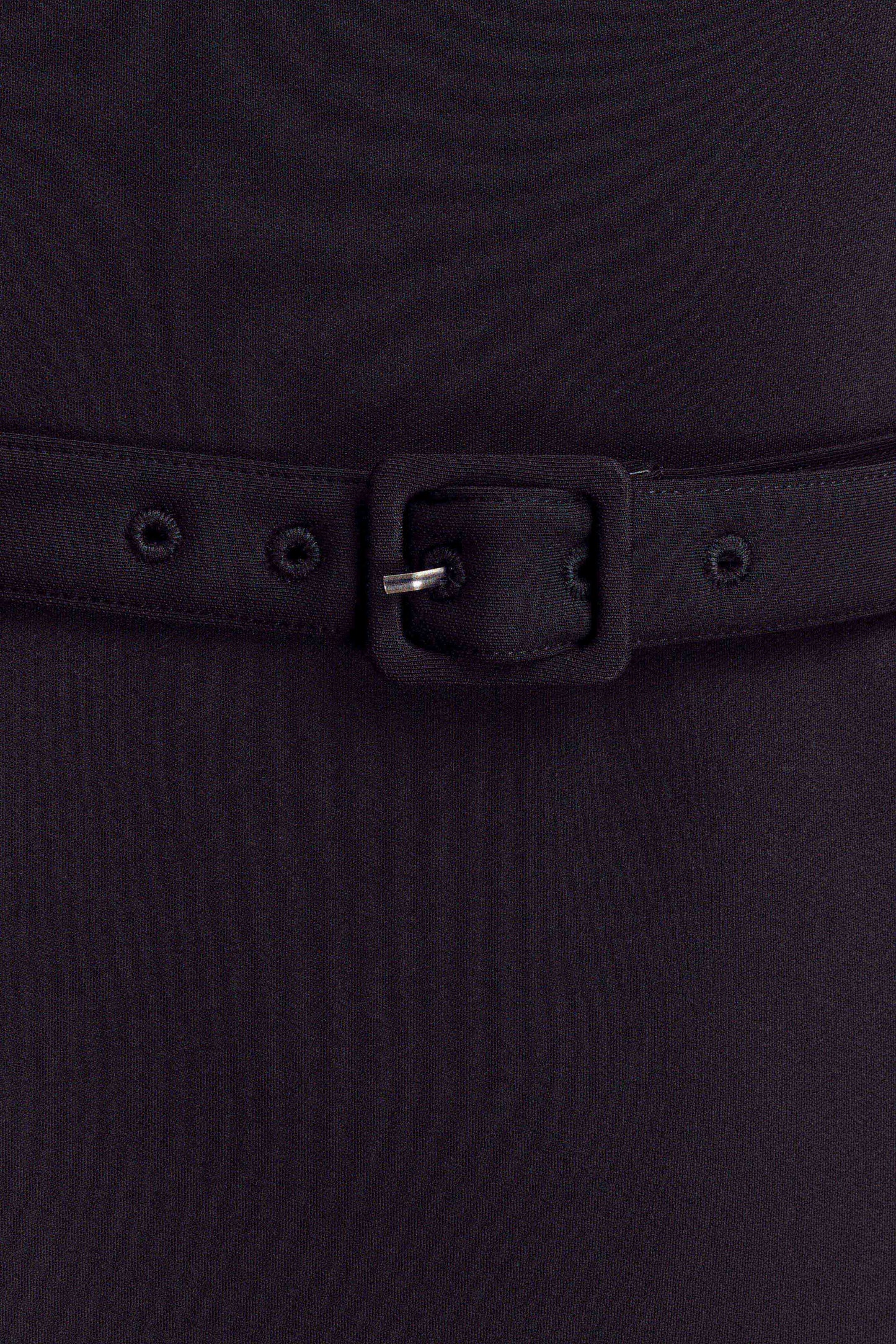 Arwyn Short Sleeve Crepe Midi Dress - Black