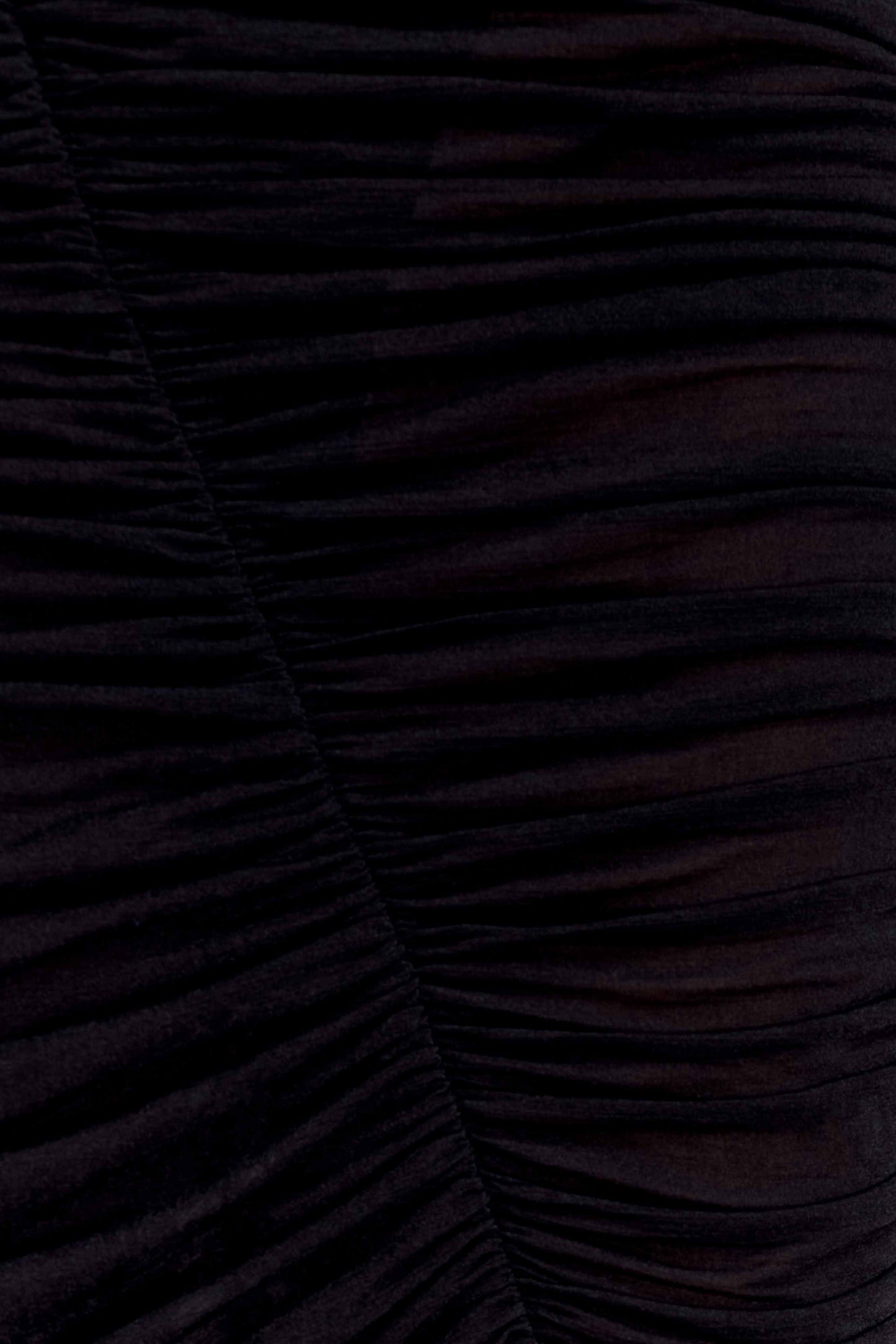 Matilda Ruched Mesh Bodysuit - Black