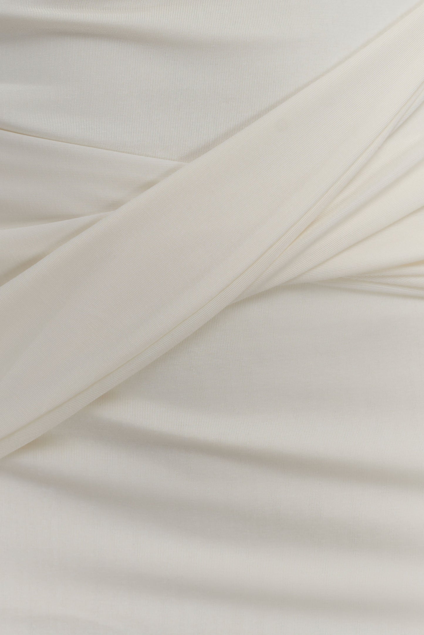 Henley Slinky Drape Mini Dress - Ivory