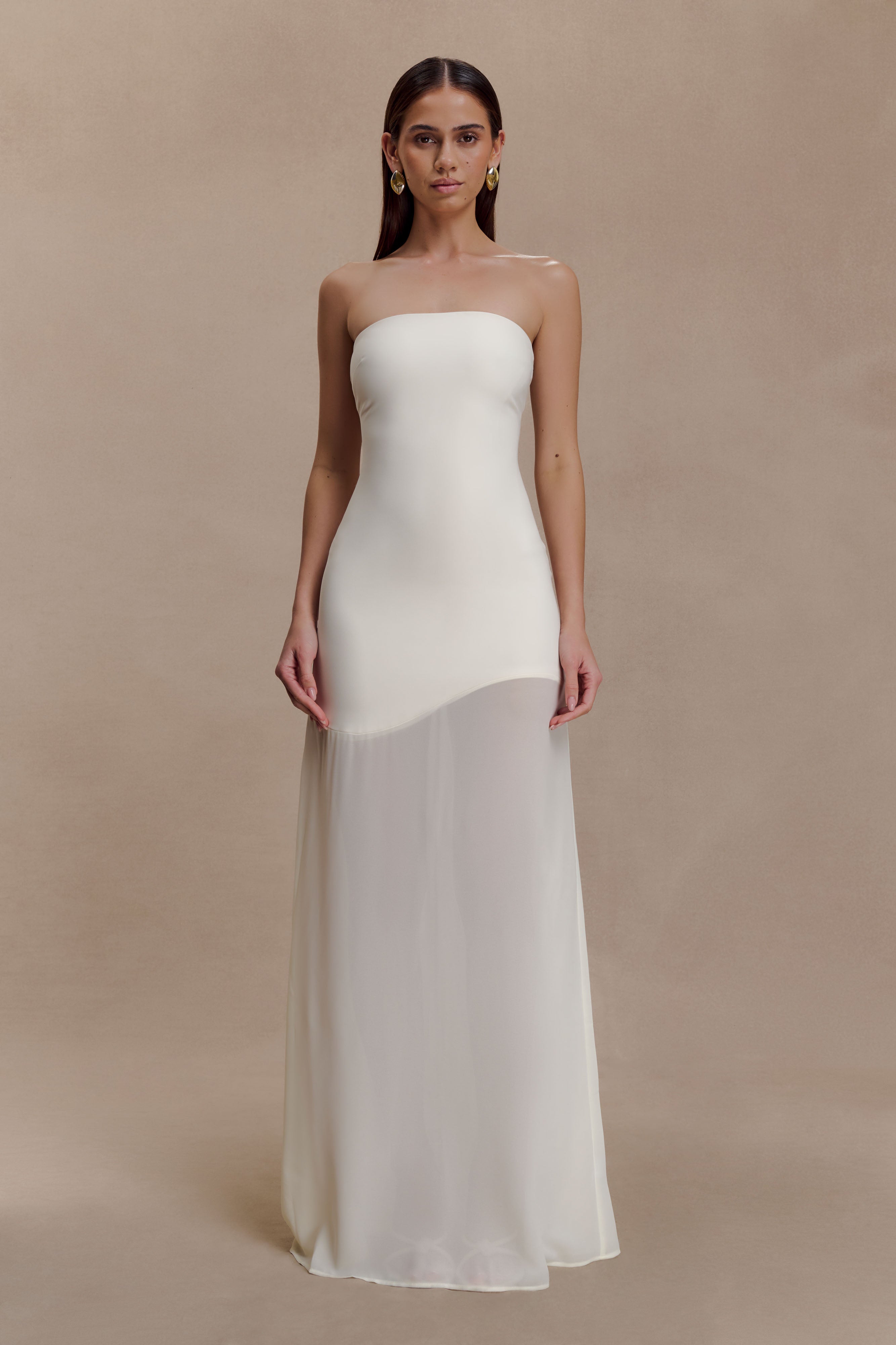 Mason Crepe And Chiffon Maxi Dress