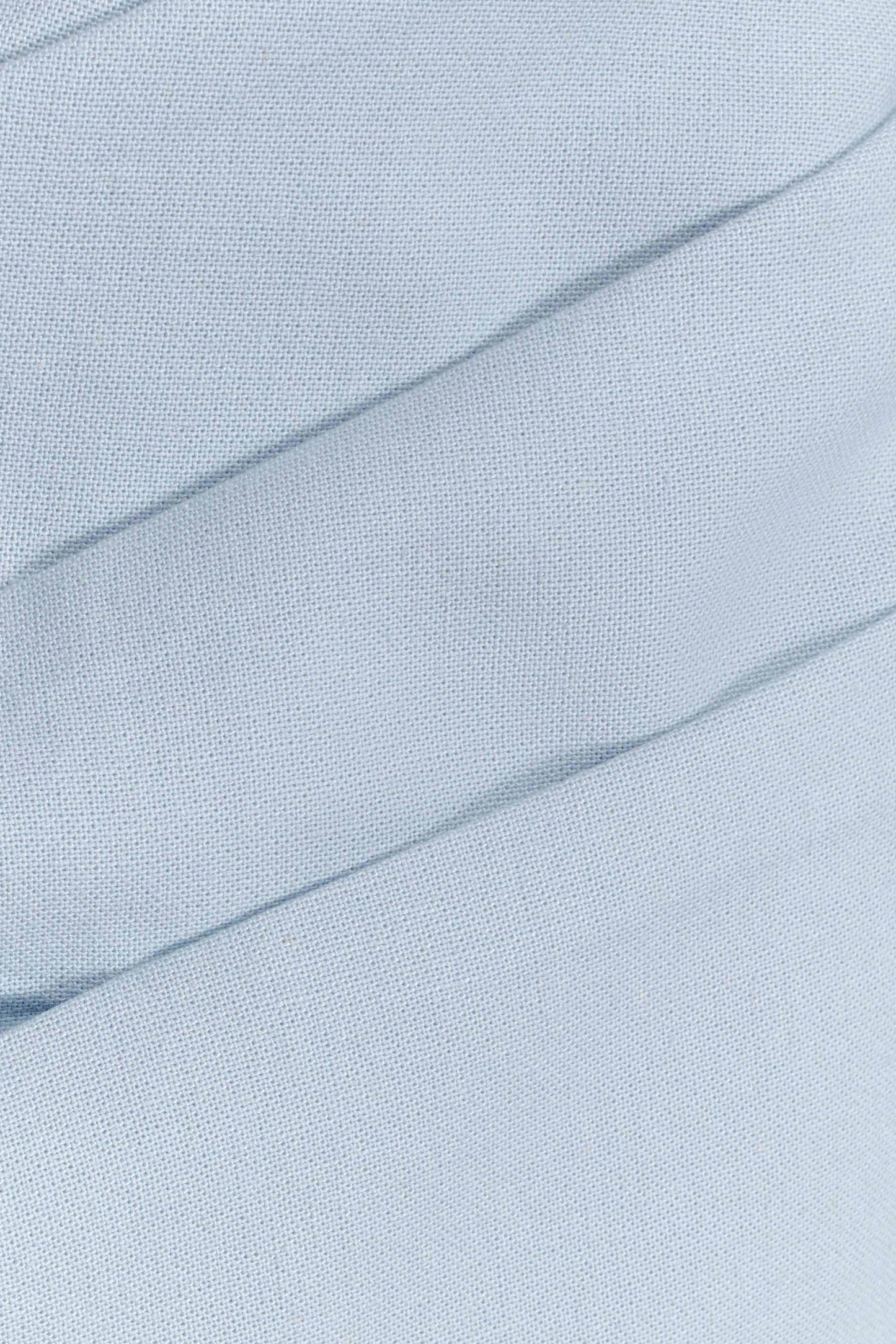 Helena One Shoulder Linen Mini Dress - Powder Blue