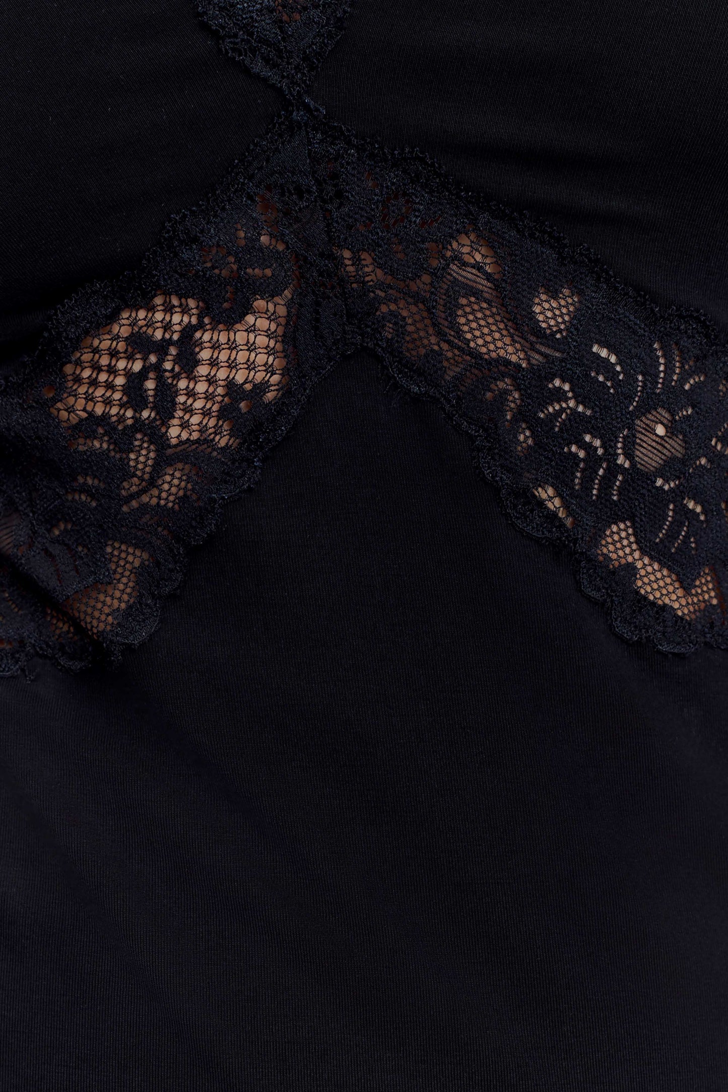 Electra Slinky Lace Maxi Dress - Black