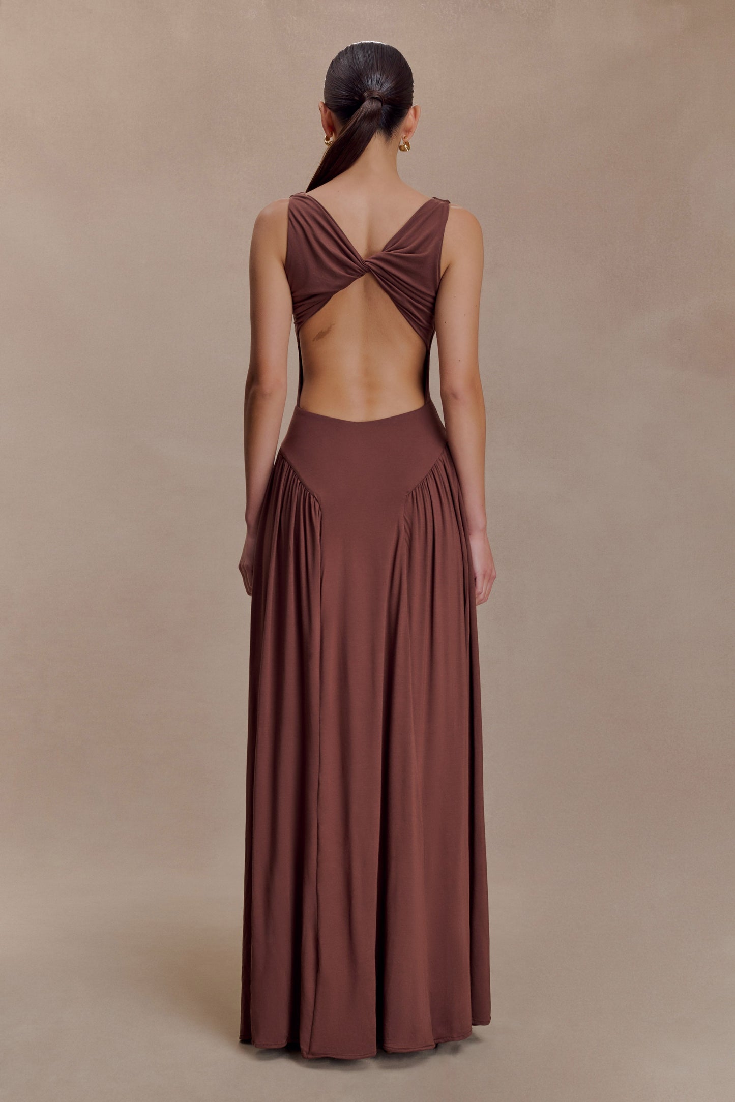 Marnie Modal Sleeveless Maxi Dress - Chocolate