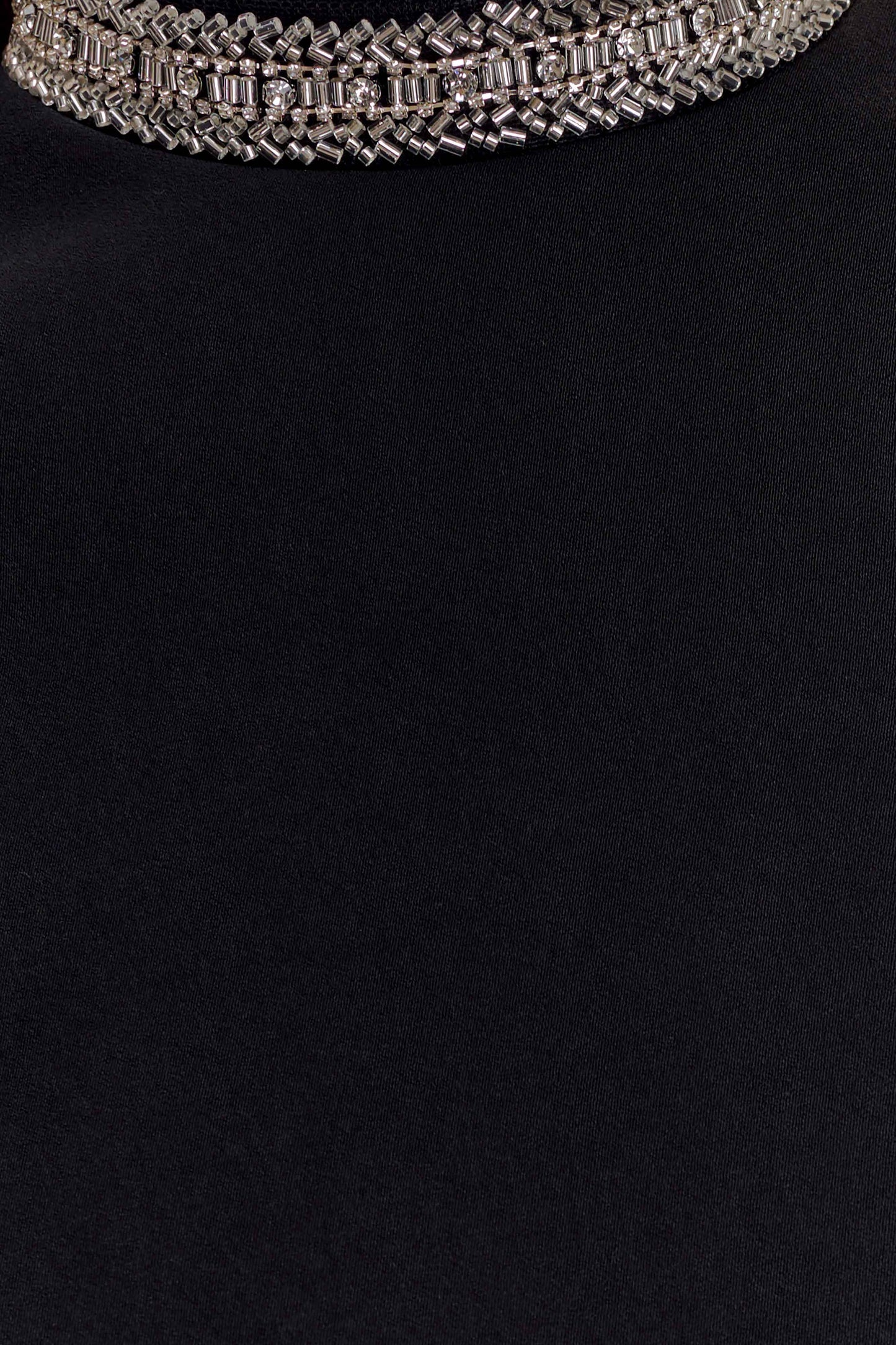 Elisa Diamante Neck Maxi Dress - Black