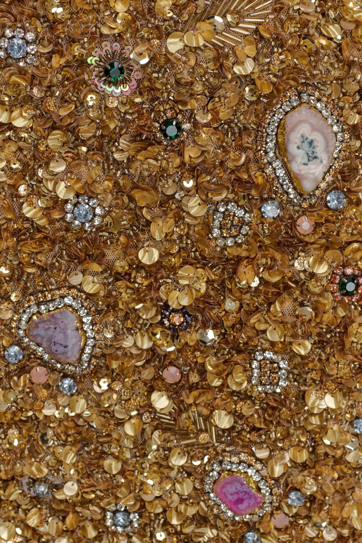 Porter Hand Beaded Mini Skirt - Gold