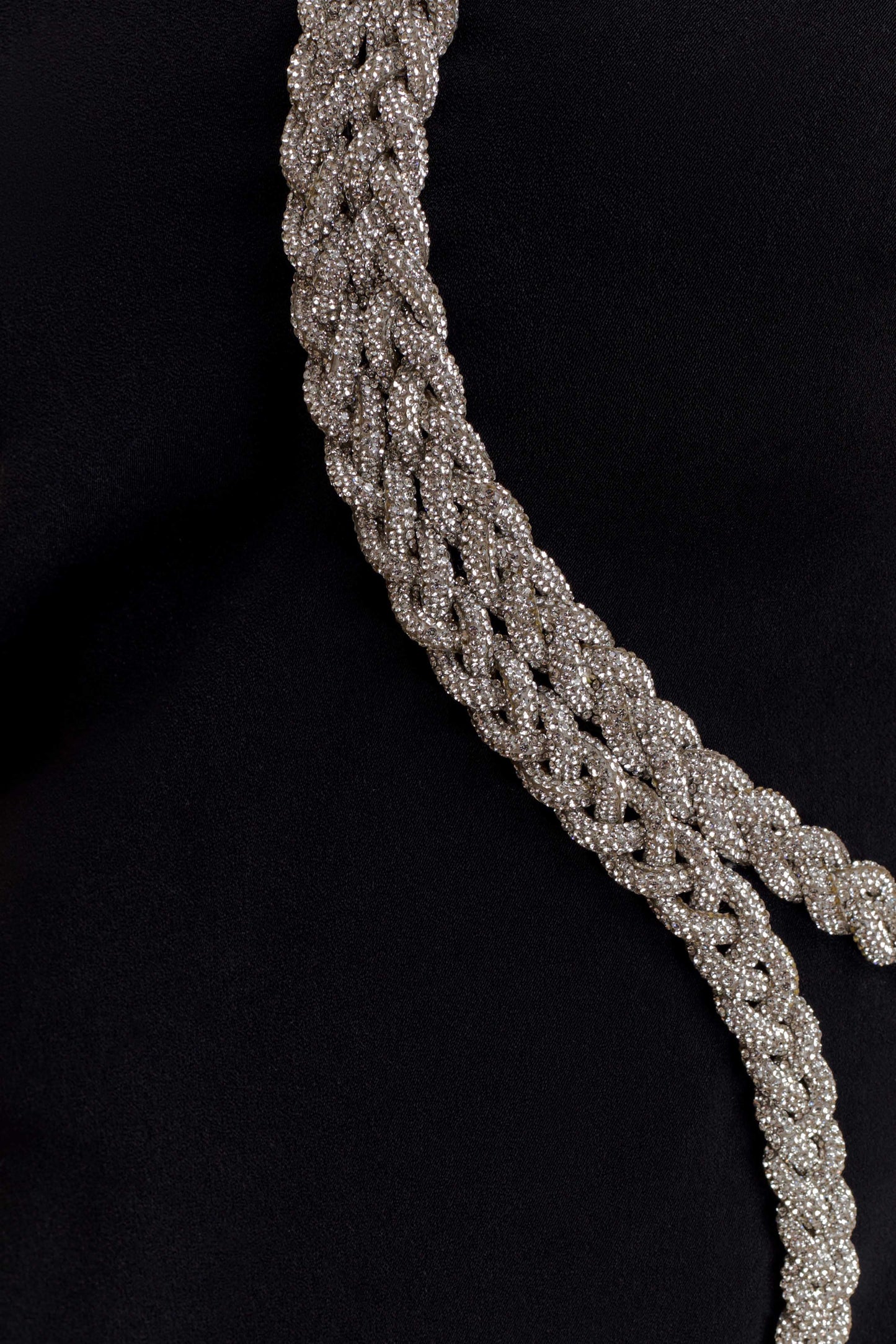 Eleonora Diamante Trim Mini Dress - Black