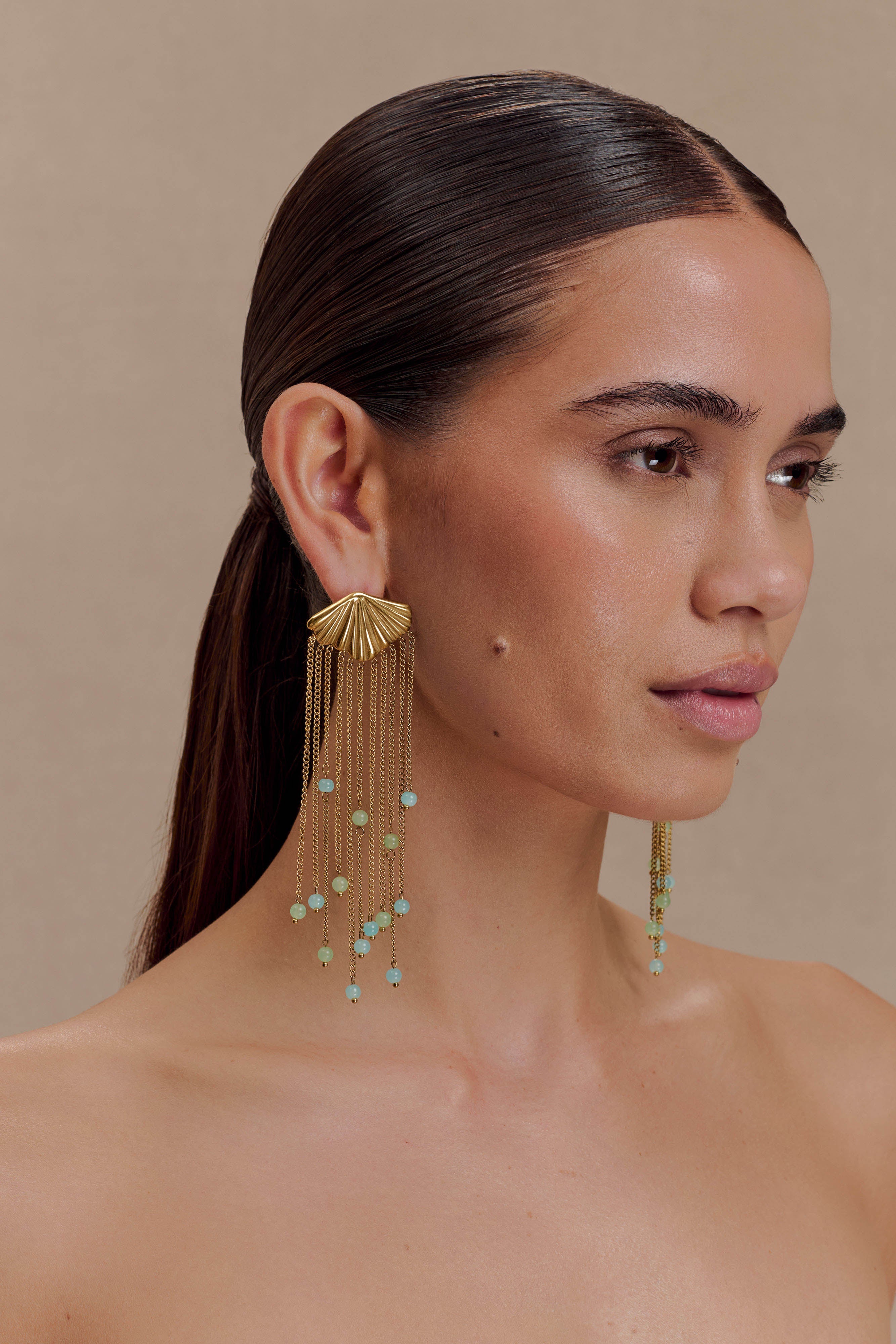 MESHKI Maia Chandelier Earrings - Gold