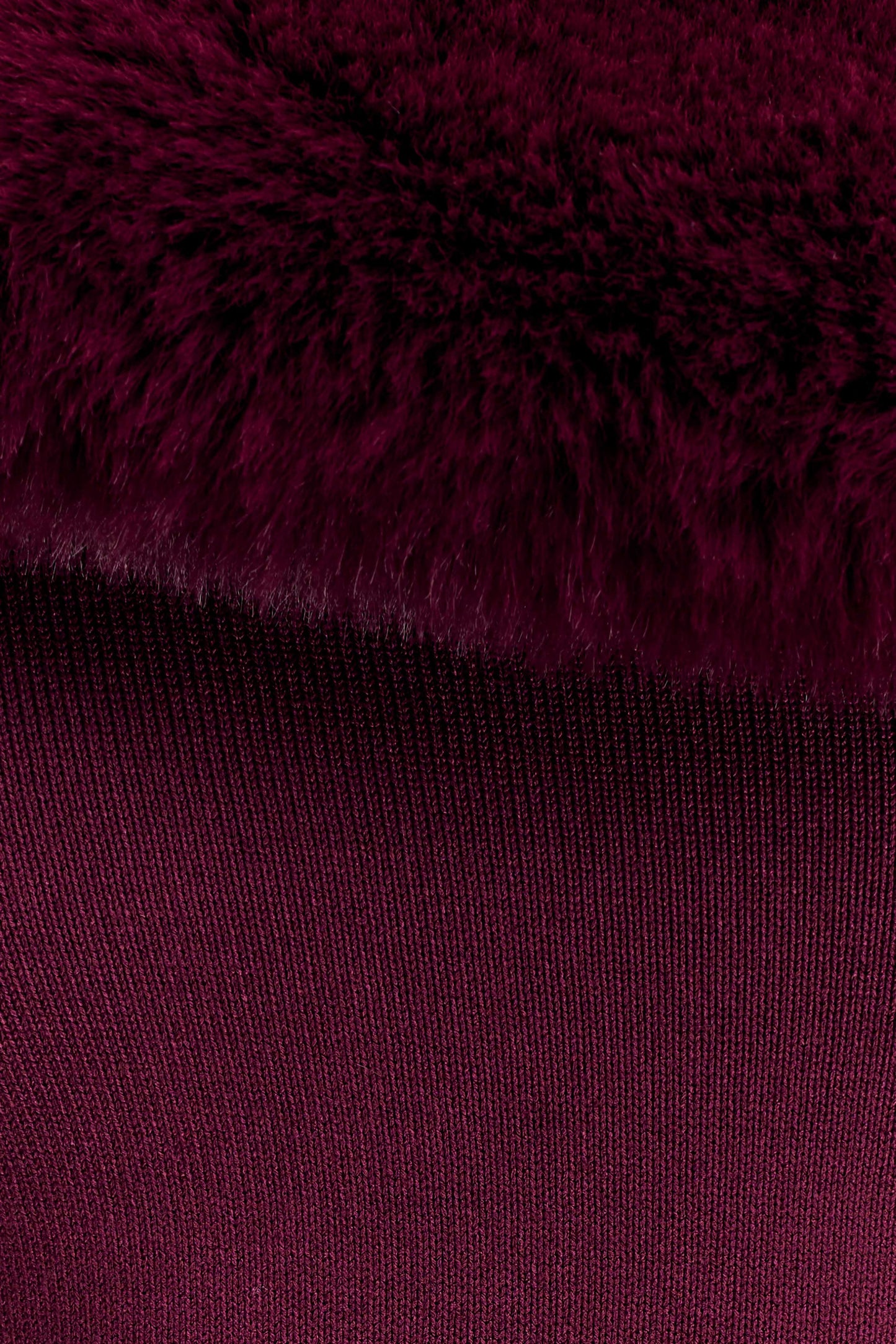Karleigh Faux Fur Knit Maxi Dress - Plum