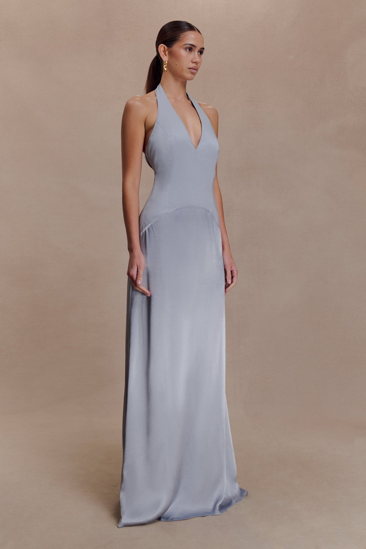 Maura Taffeta And Satin Maxi Dress - Cornflower Blue