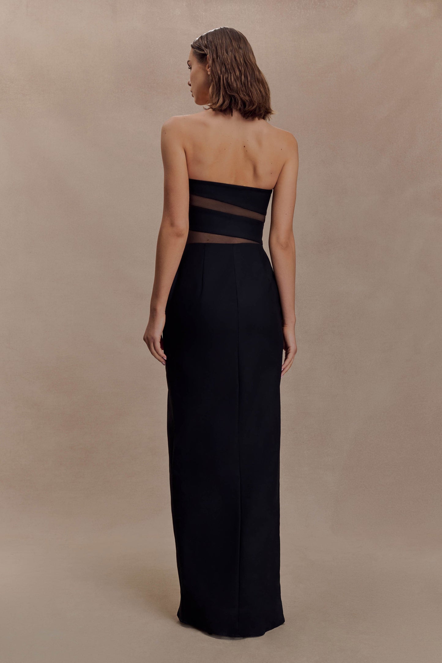 Paulina Cut Out Strapless Maxi Dress - Black