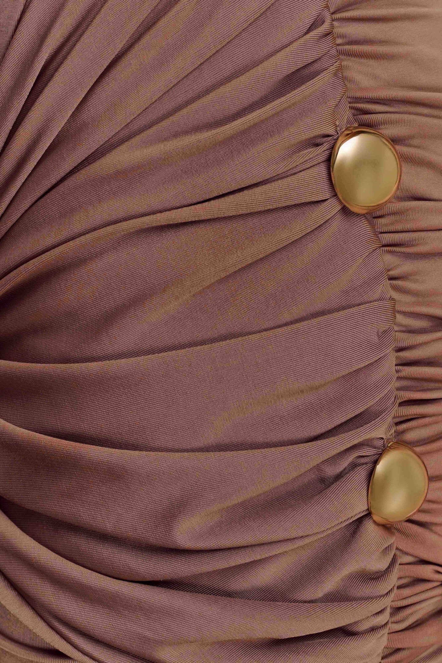 Sinead Slinky Mini Dress With Hardware - Mocha