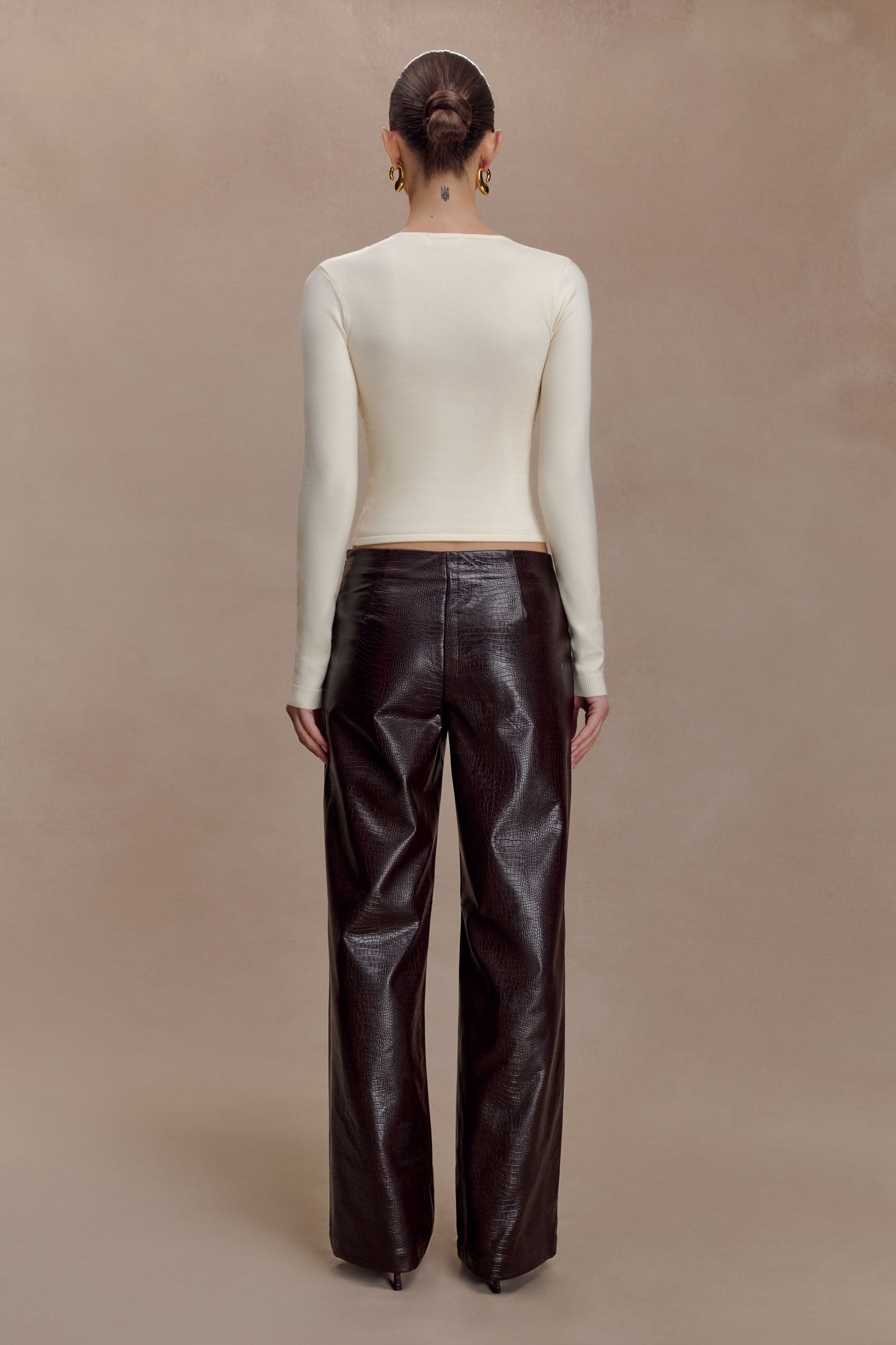 Kaylen Knit Long Sleeve Top - Ivory