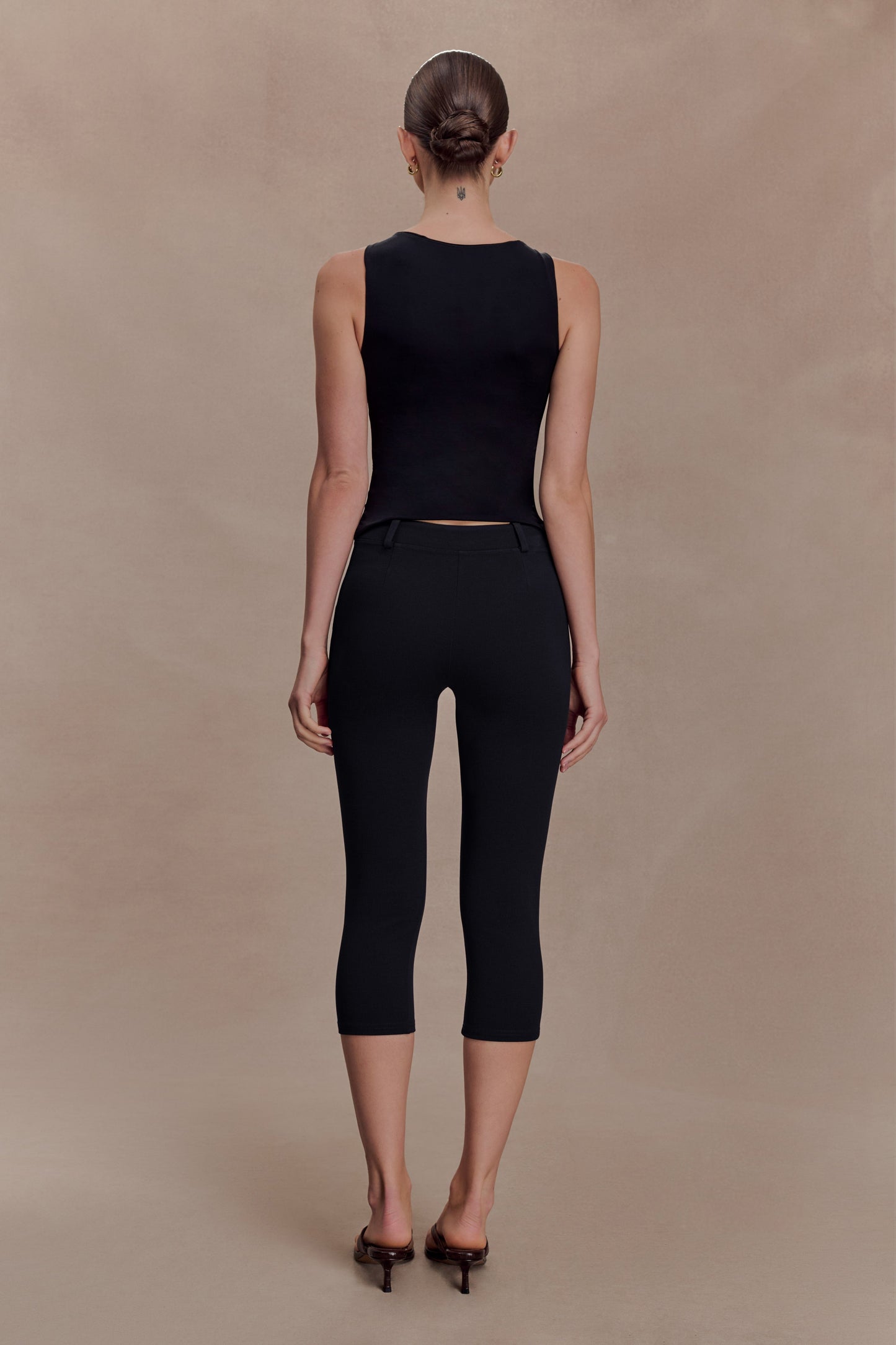 Millie Twist Sleeveless Top - Black