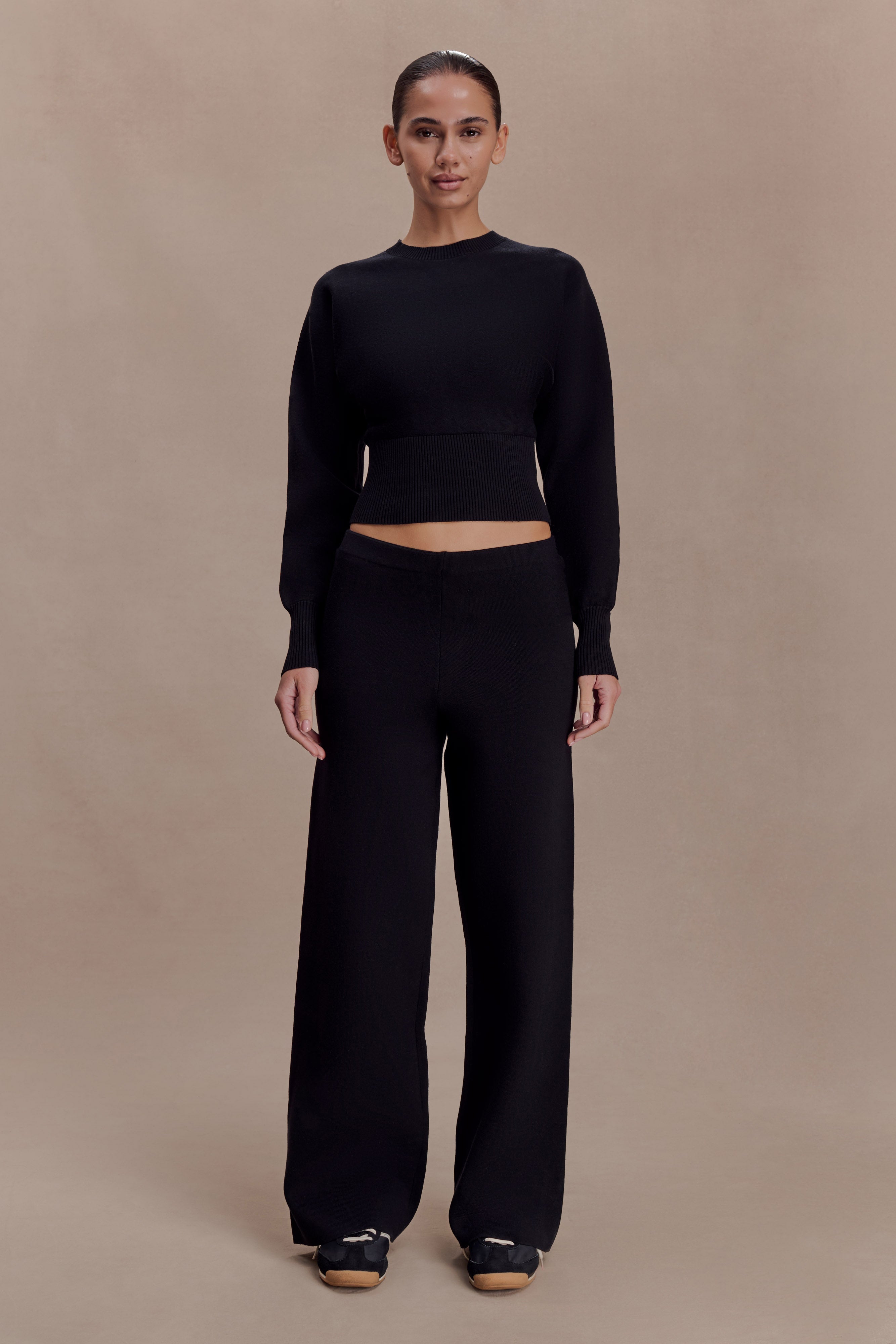 black knit dress pants NYDJ