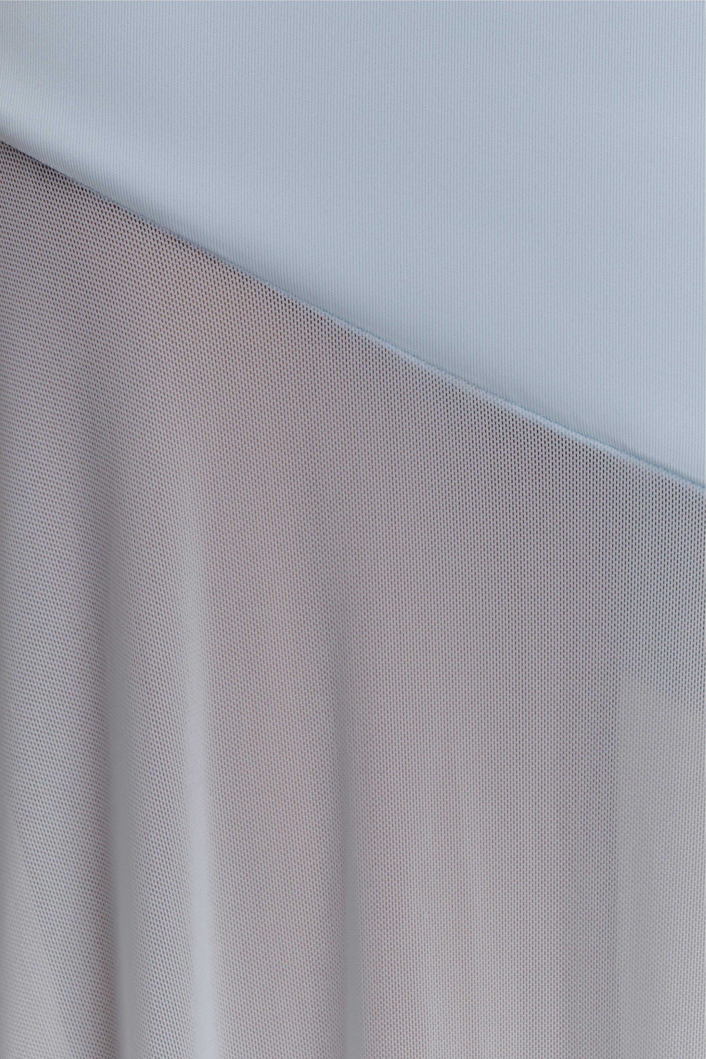 Portia Scuba And Mesh Maxi Skirt - Pale Blue