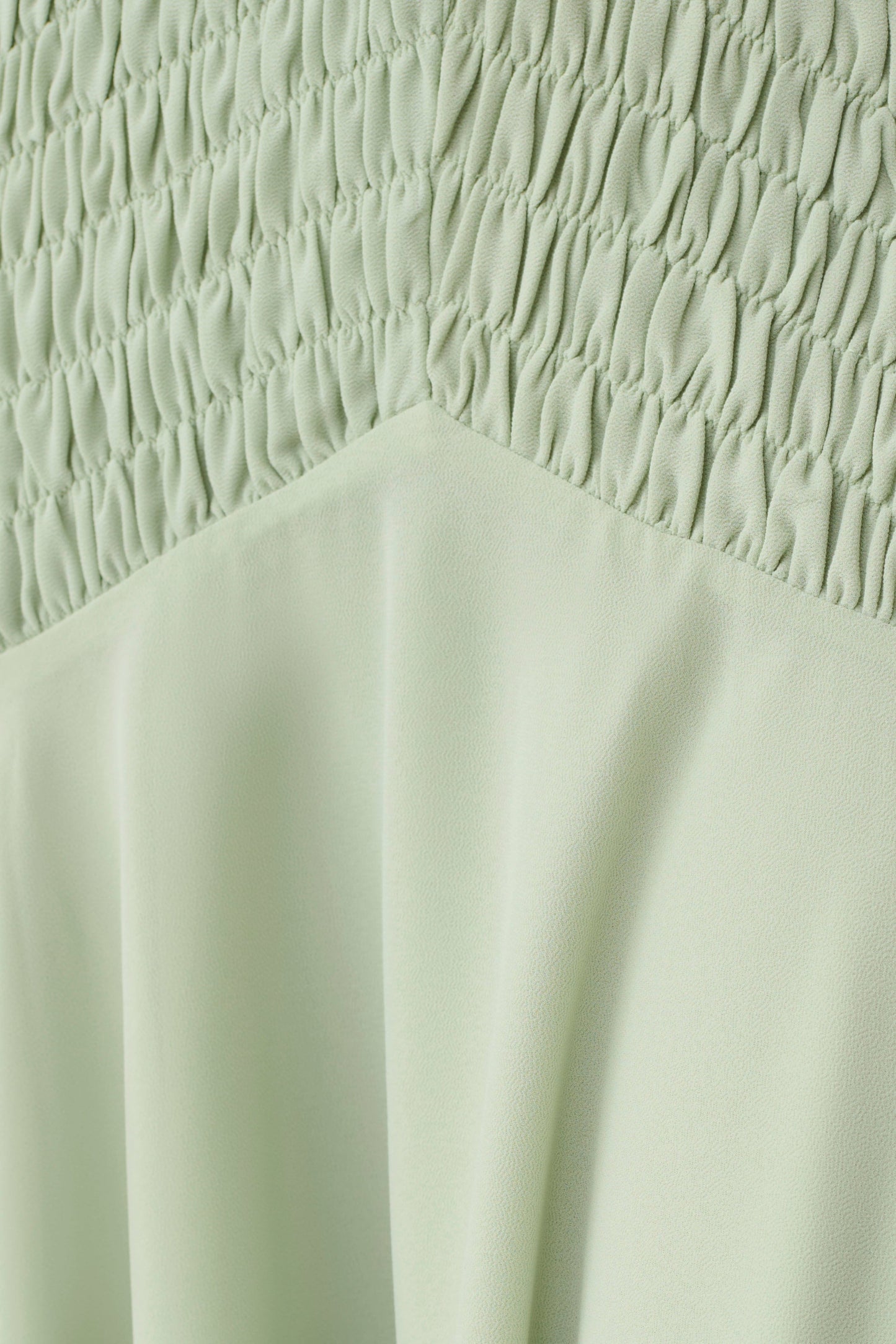 Evelyn Shirred Chiffon Maxi Dress - Sage