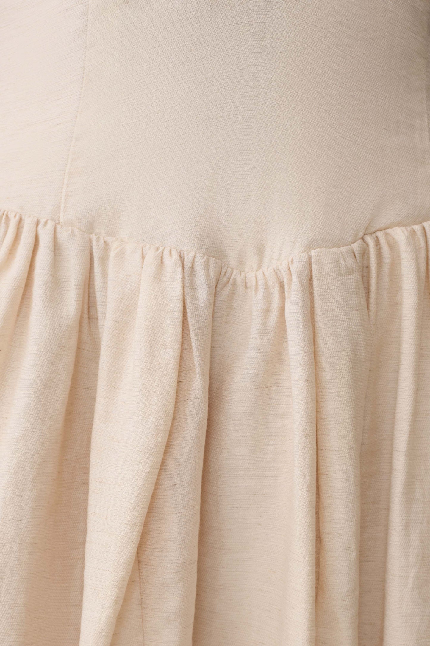 Arabella Cinched Waist Linen Mini Dress - Natural