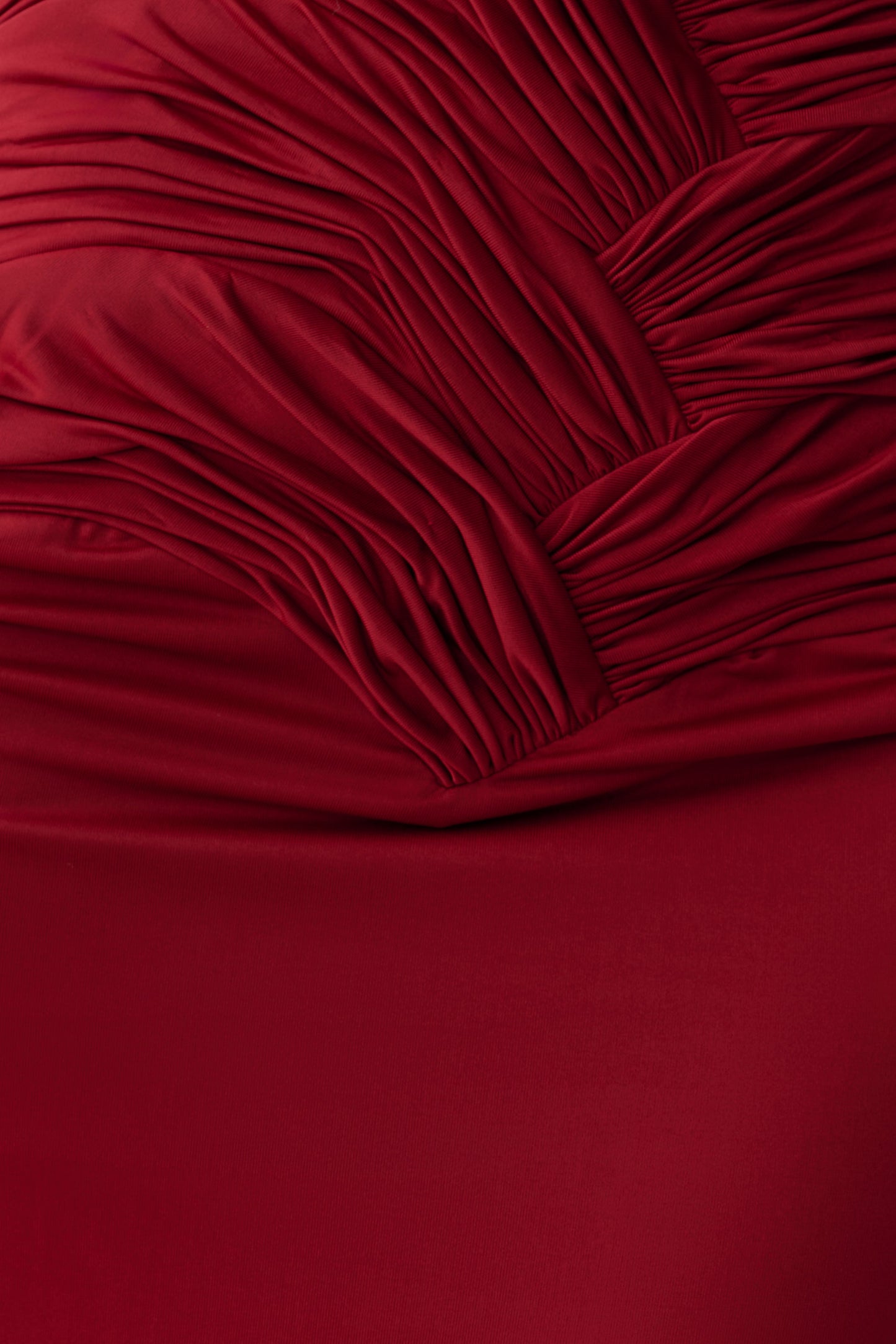 Hoai Gathered Slinky Halter Maxi Dress - Deep Red