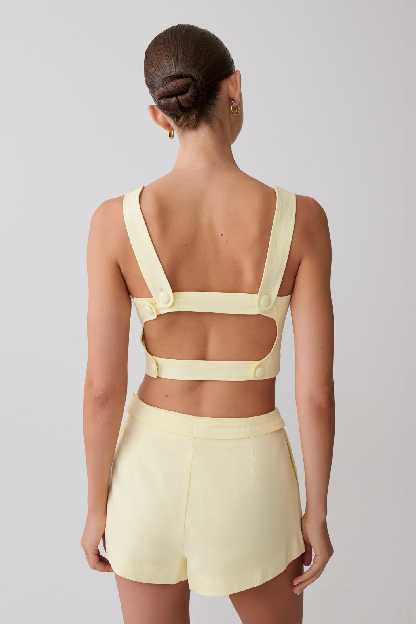 Josephine Cotton Shorts With Waistbands - Lemon