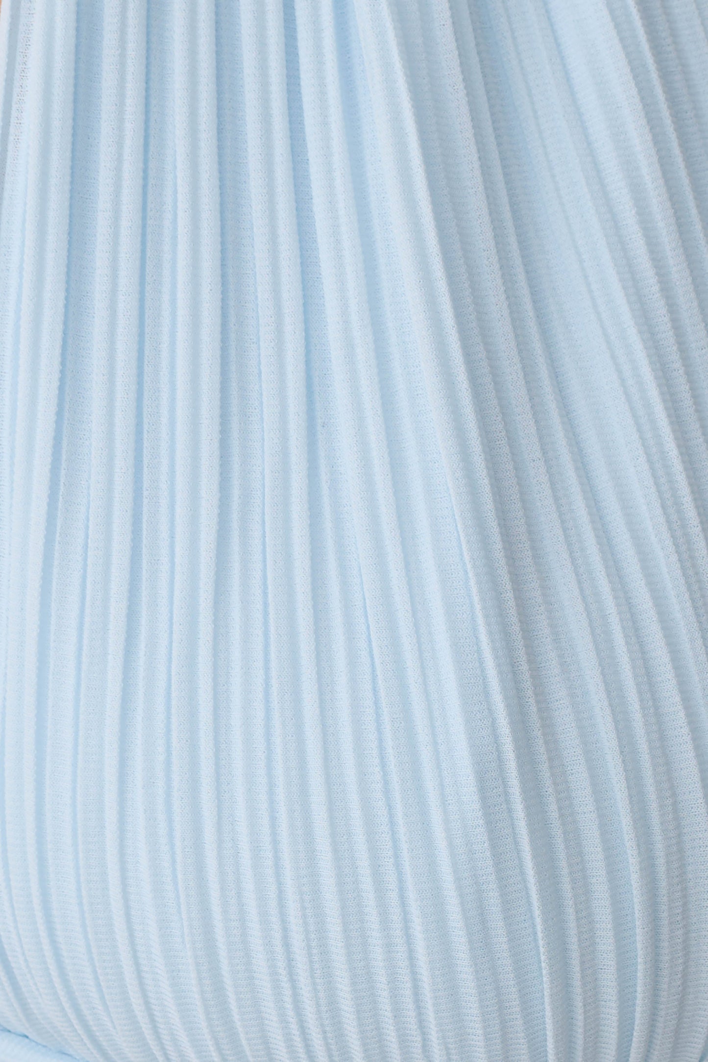 Amaris Sleeveless Plisse Halter Top - Pale Blue