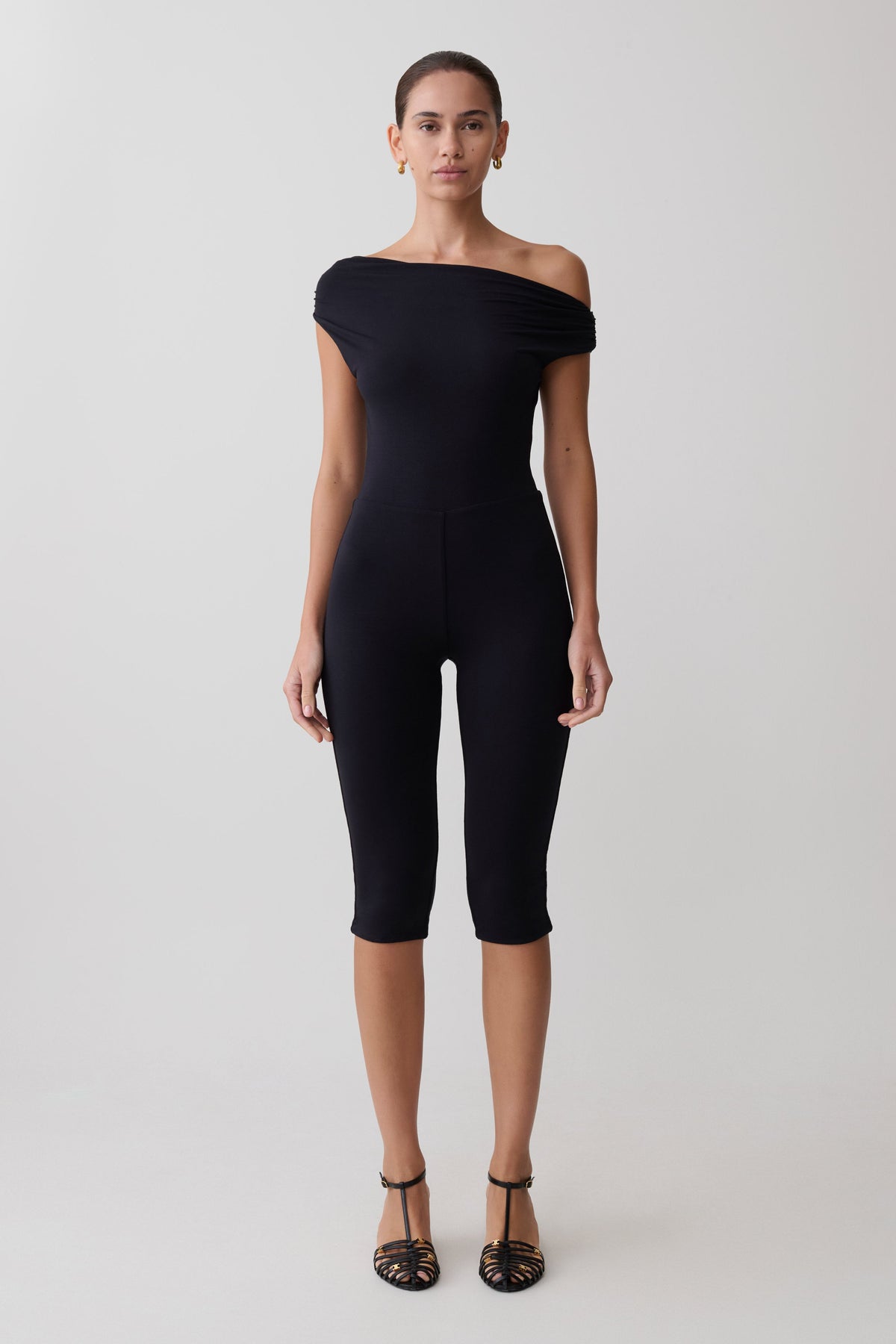 Anh One Shoulder Modal Jumpsuit - Black