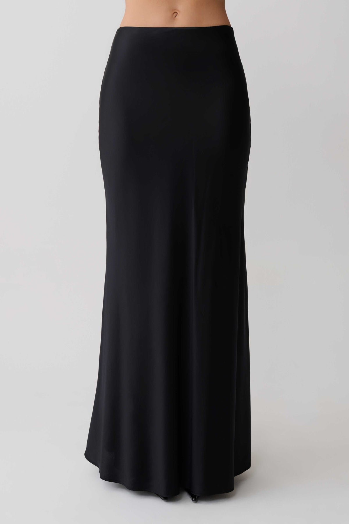 Sabrina Silk Blend Maxi Skirt - Black