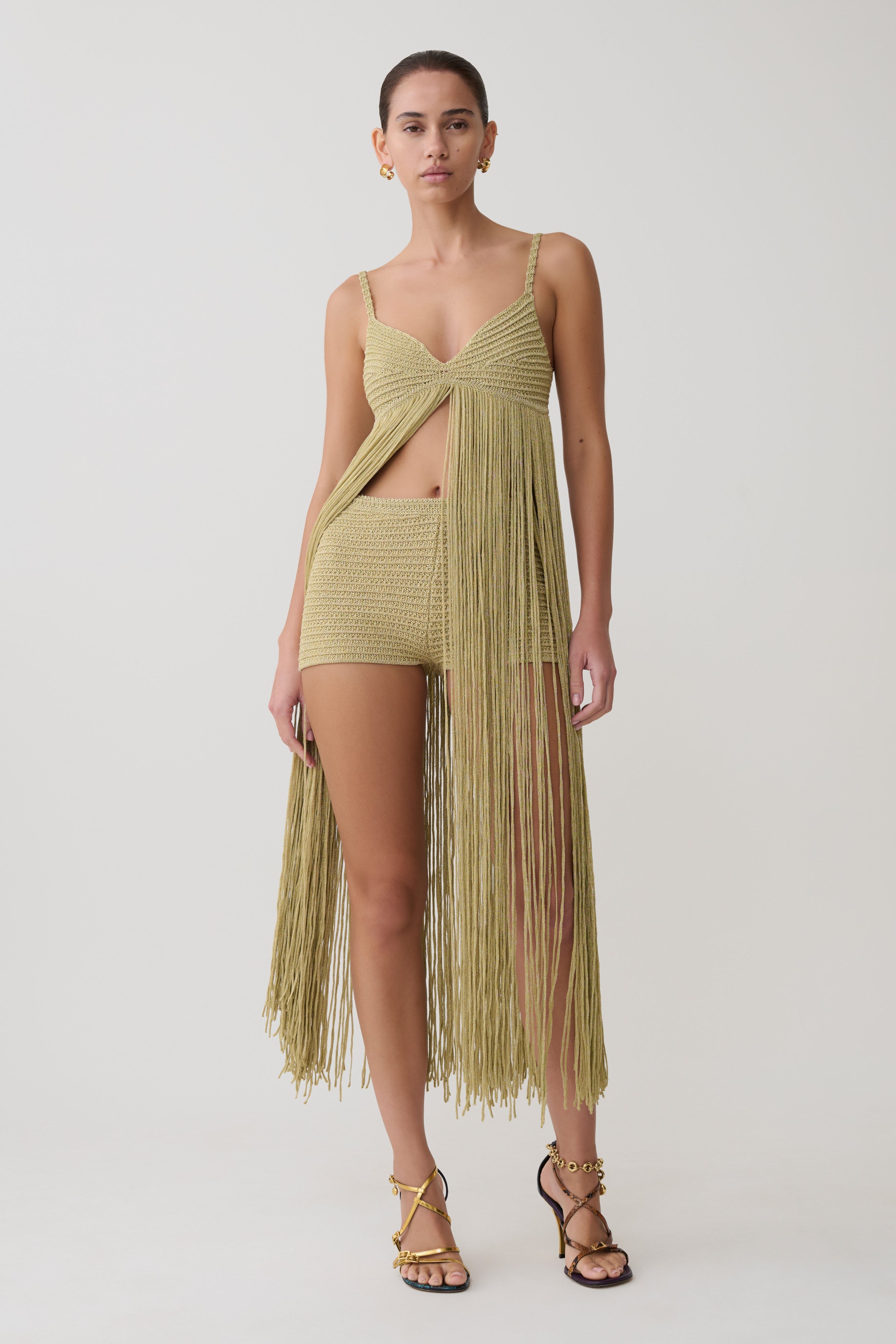 Renee Lurex Crochet Maxi Dress