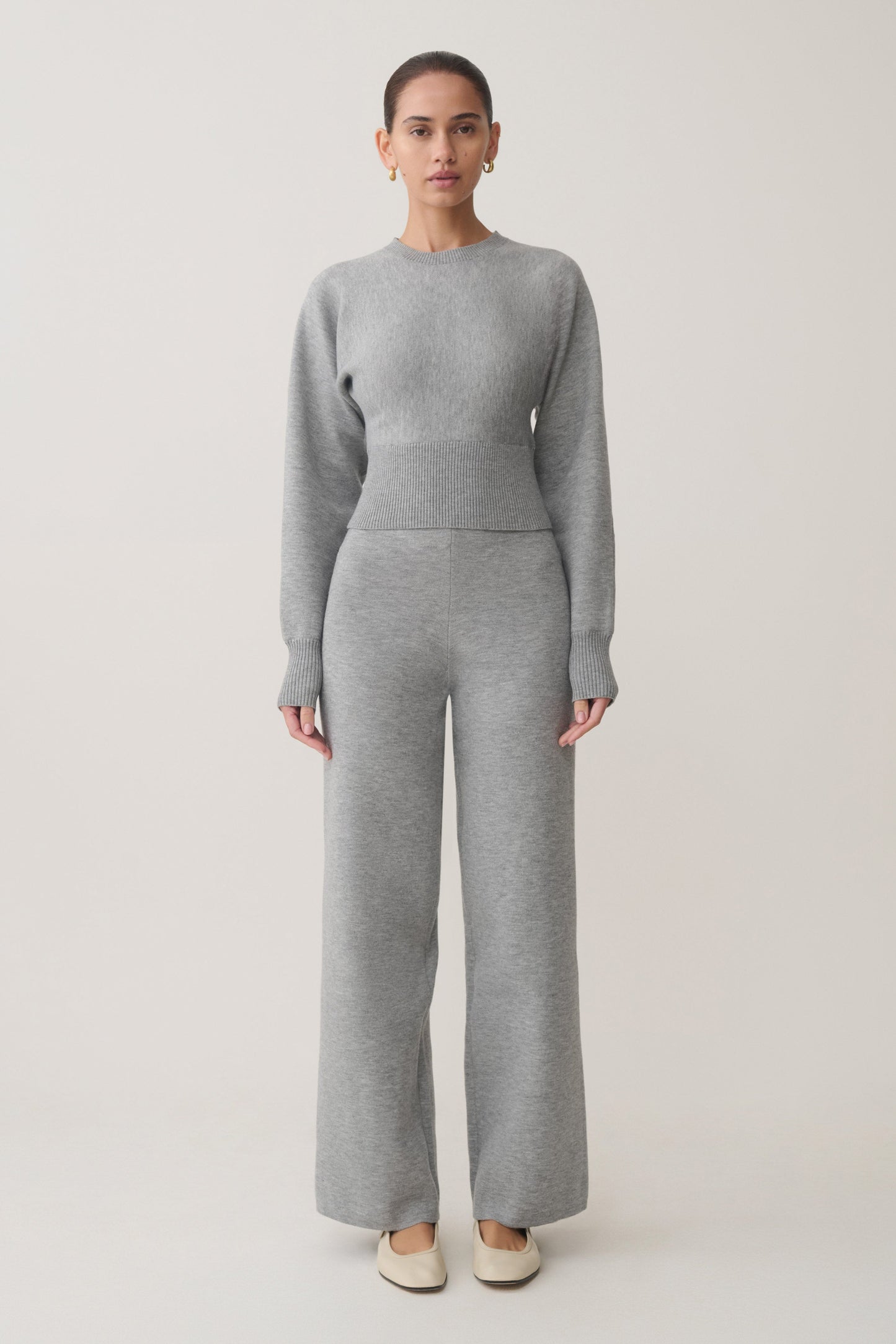 Ciaralee Cinched Waist Jumper - Grey Marle